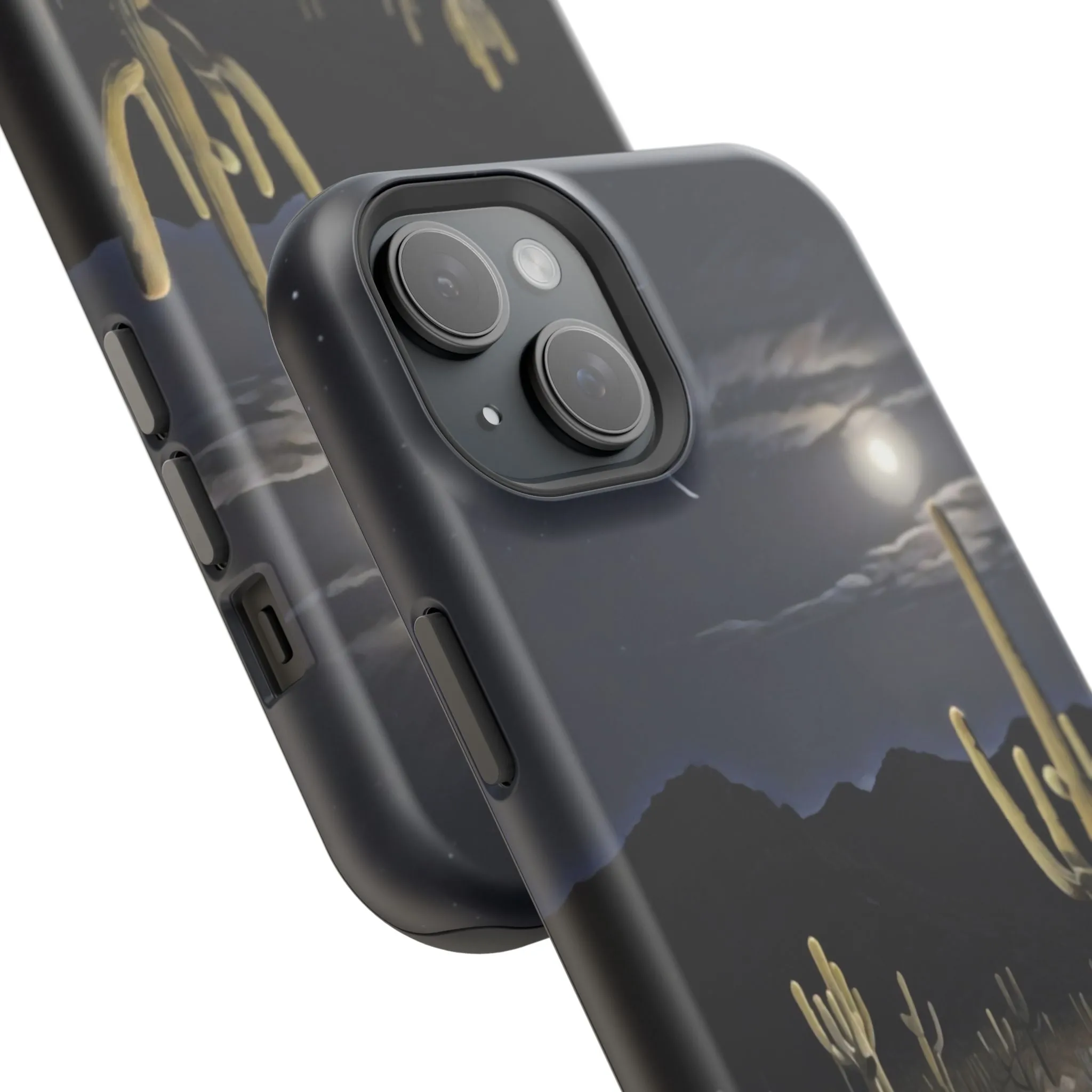 Phone Cases - Midnight Desert Scene Digital Painting