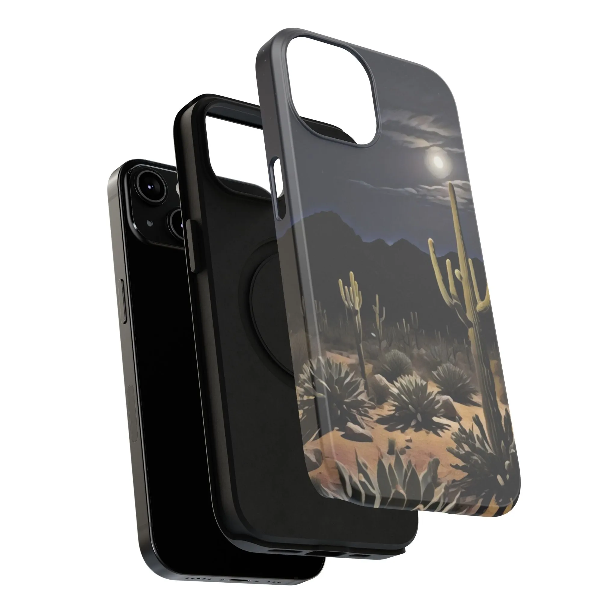Phone Cases - Midnight Desert Scene Digital Painting
