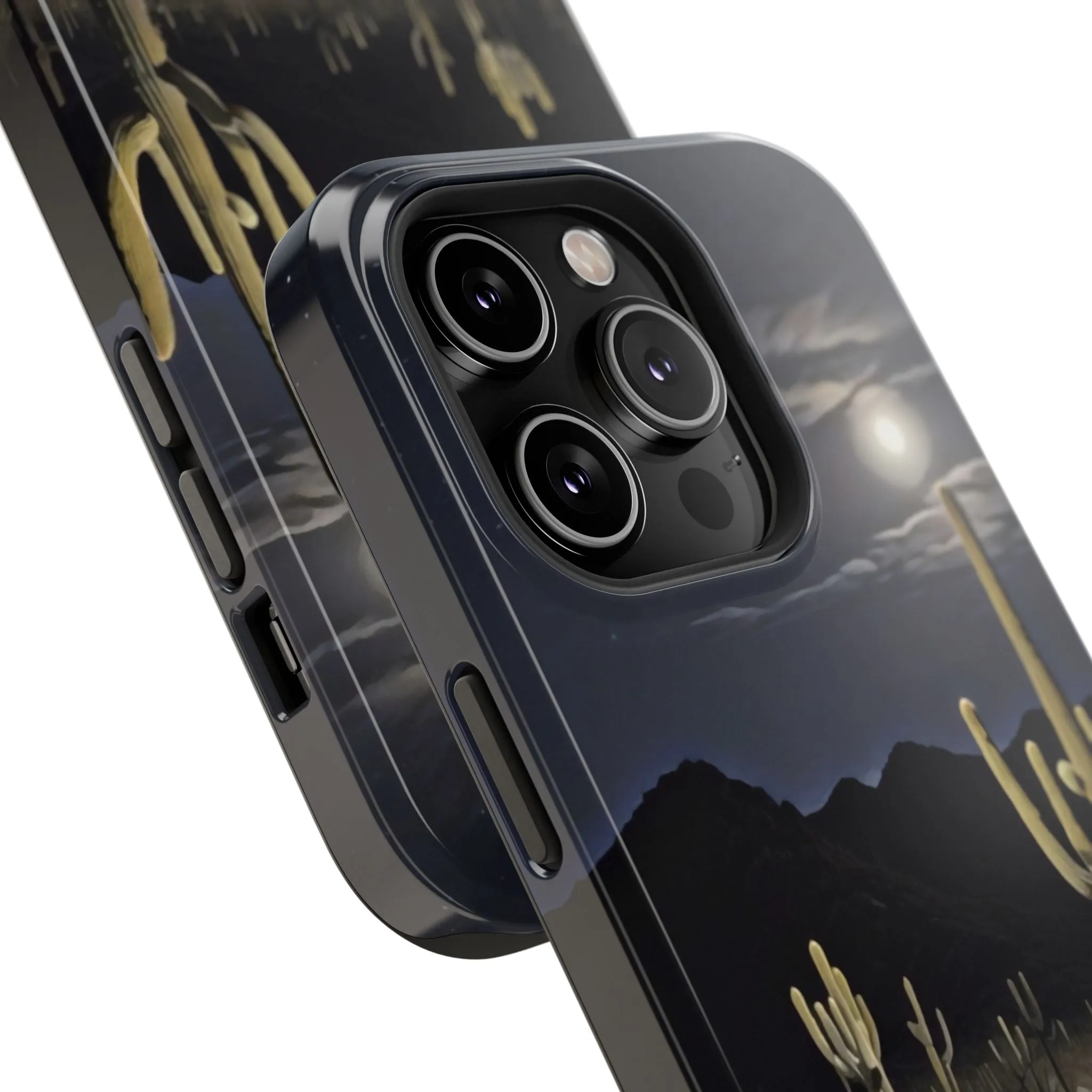 Phone Cases - Midnight Desert Scene Digital Painting