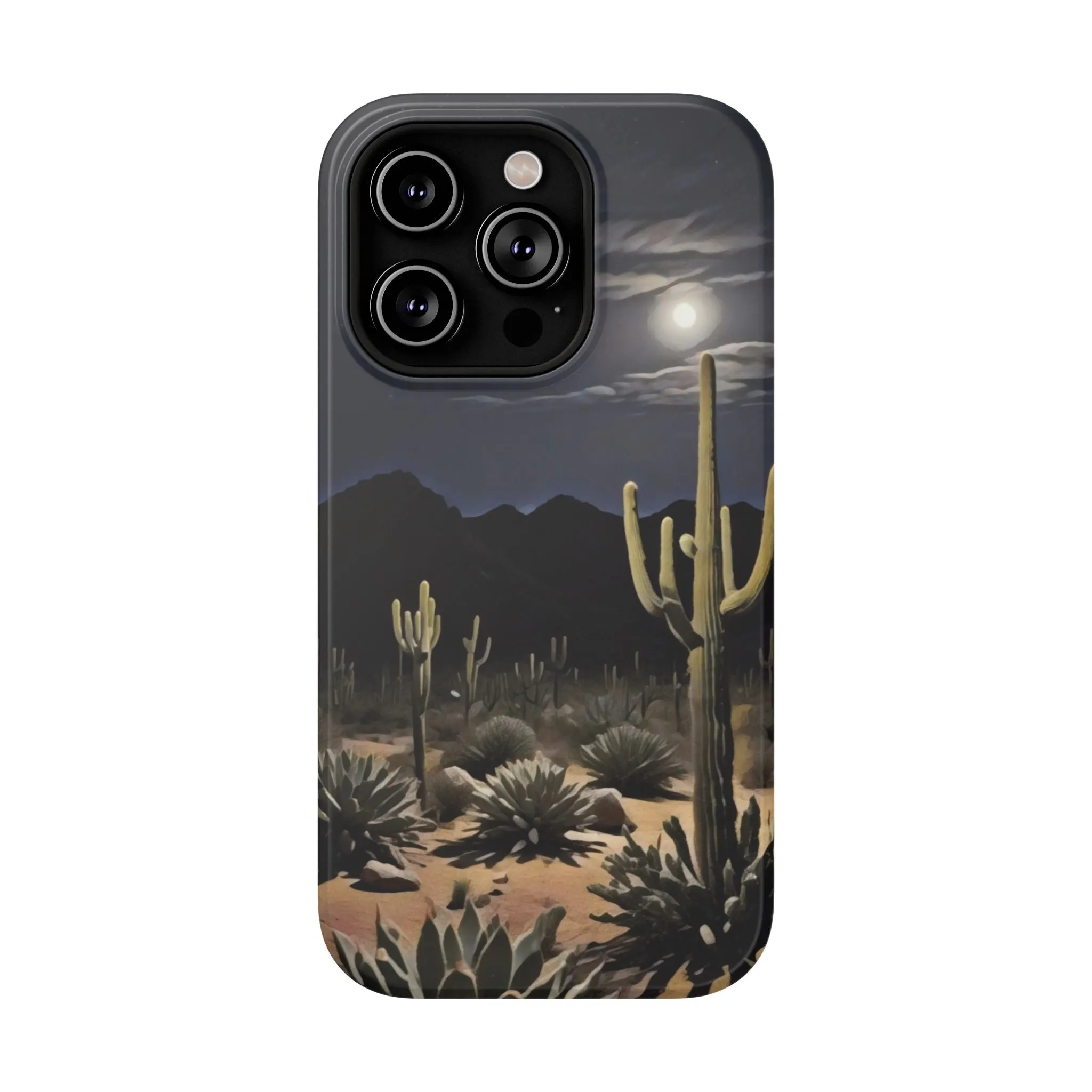 Phone Cases - Midnight Desert Scene Digital Painting