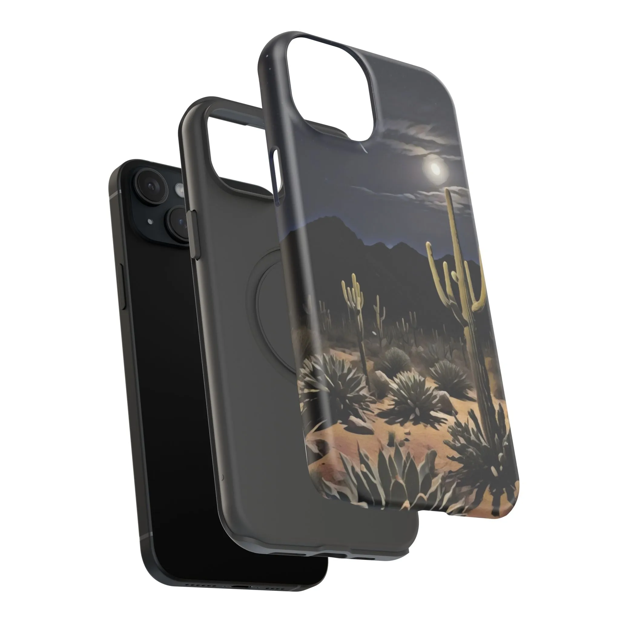 Phone Cases - Midnight Desert Scene Digital Painting