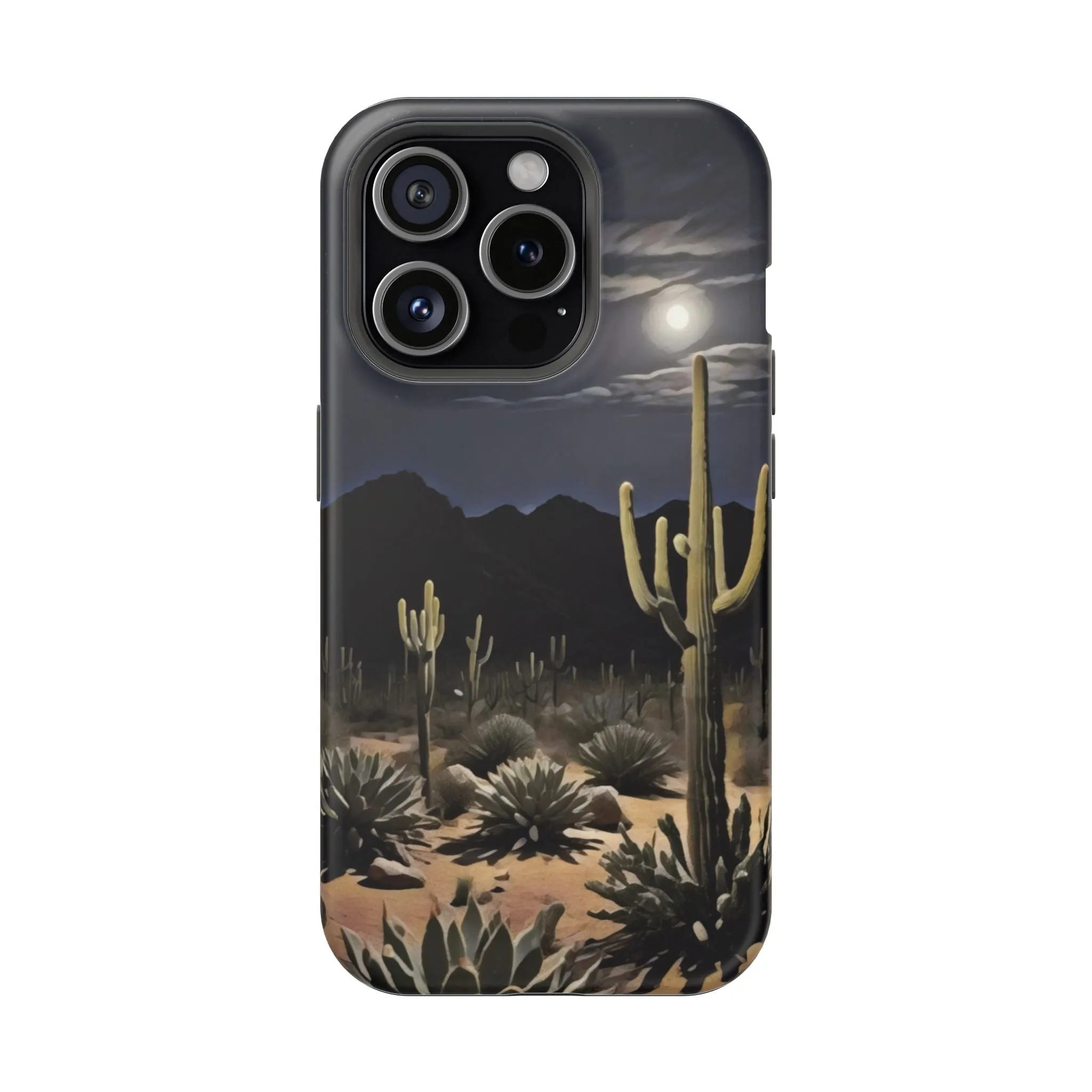 Phone Cases - Midnight Desert Scene Digital Painting