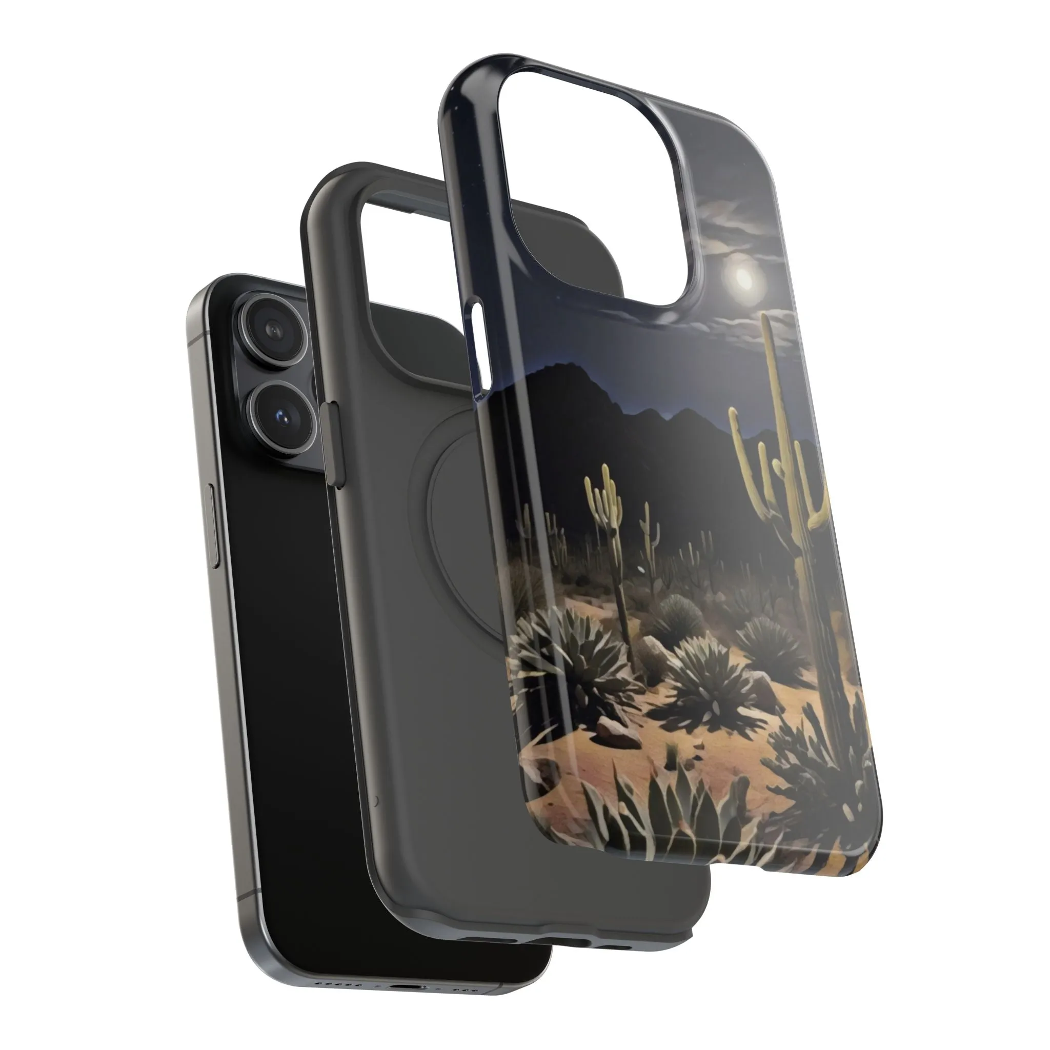 Phone Cases - Midnight Desert Scene Digital Painting