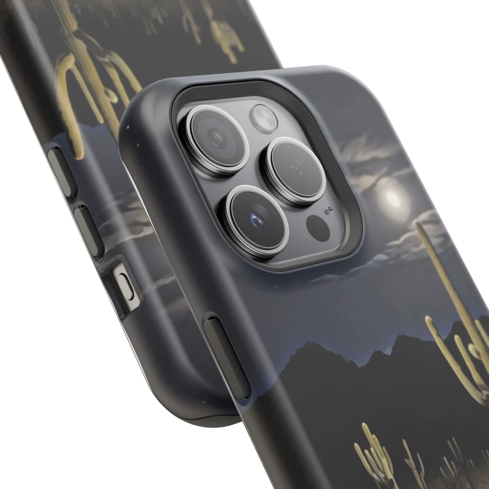Phone Cases - Midnight Desert Scene Digital Painting
