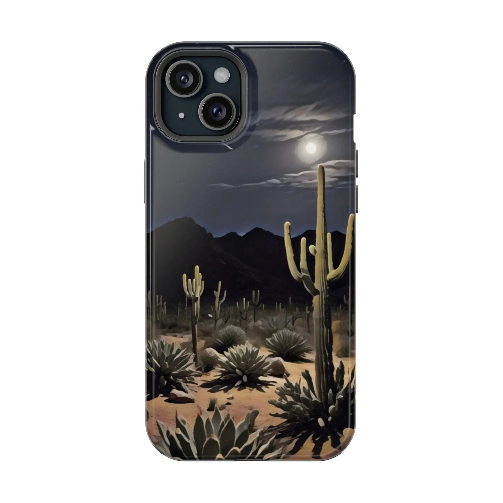 Phone Cases - Midnight Desert Scene Digital Painting