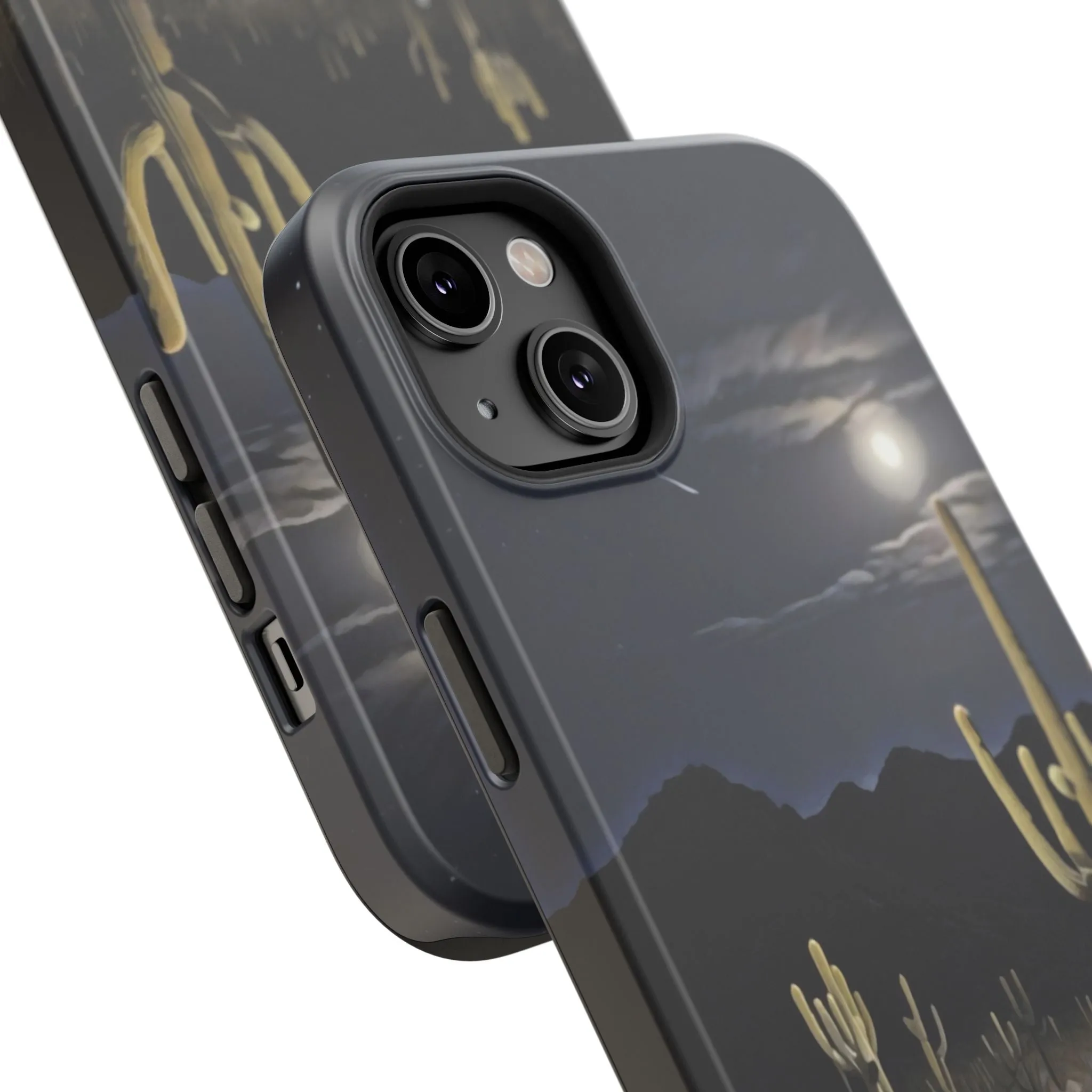 Phone Cases - Midnight Desert Scene Digital Painting