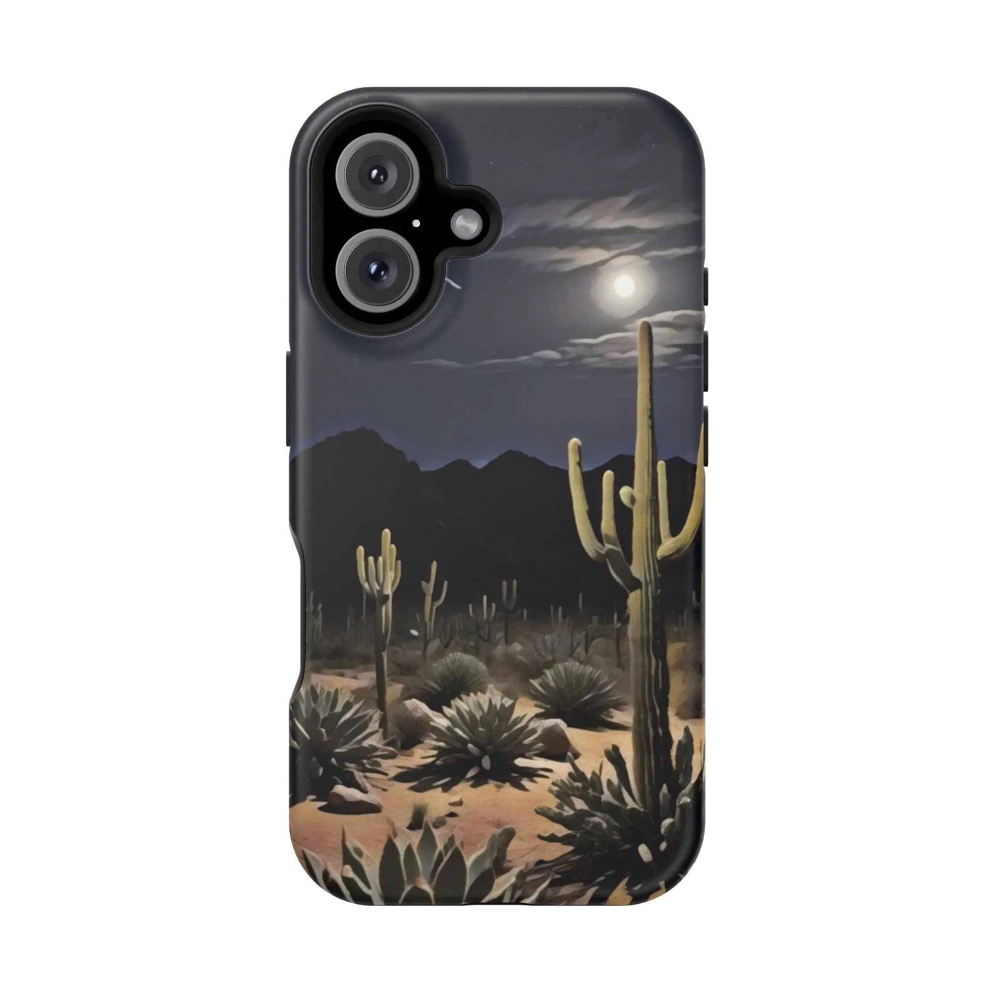 Phone Cases - Midnight Desert Scene Digital Painting