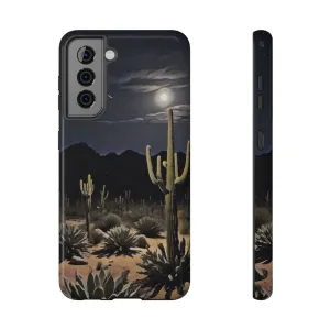 Phone Cases - Midnight Desert Scene Digital Painting