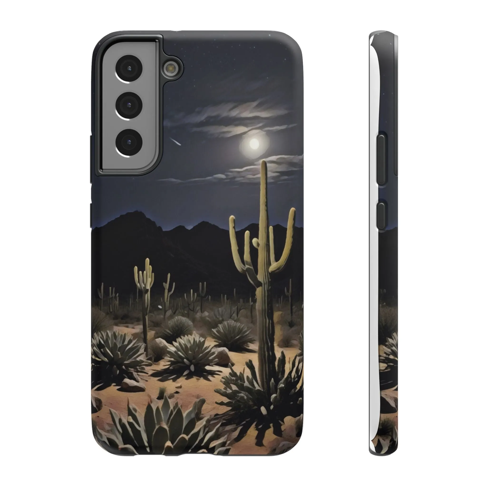 Phone Cases - Midnight Desert Scene Digital Painting