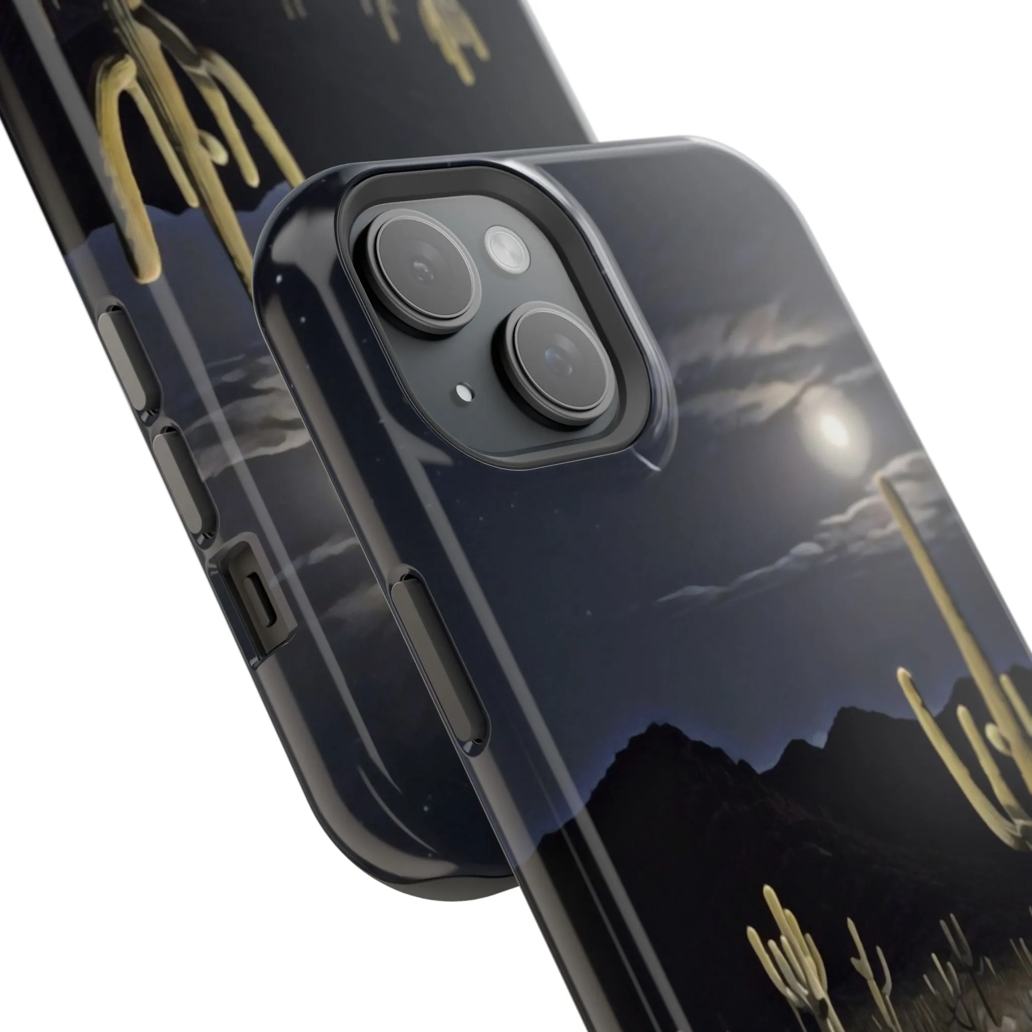Phone Cases - Midnight Desert Scene Digital Painting