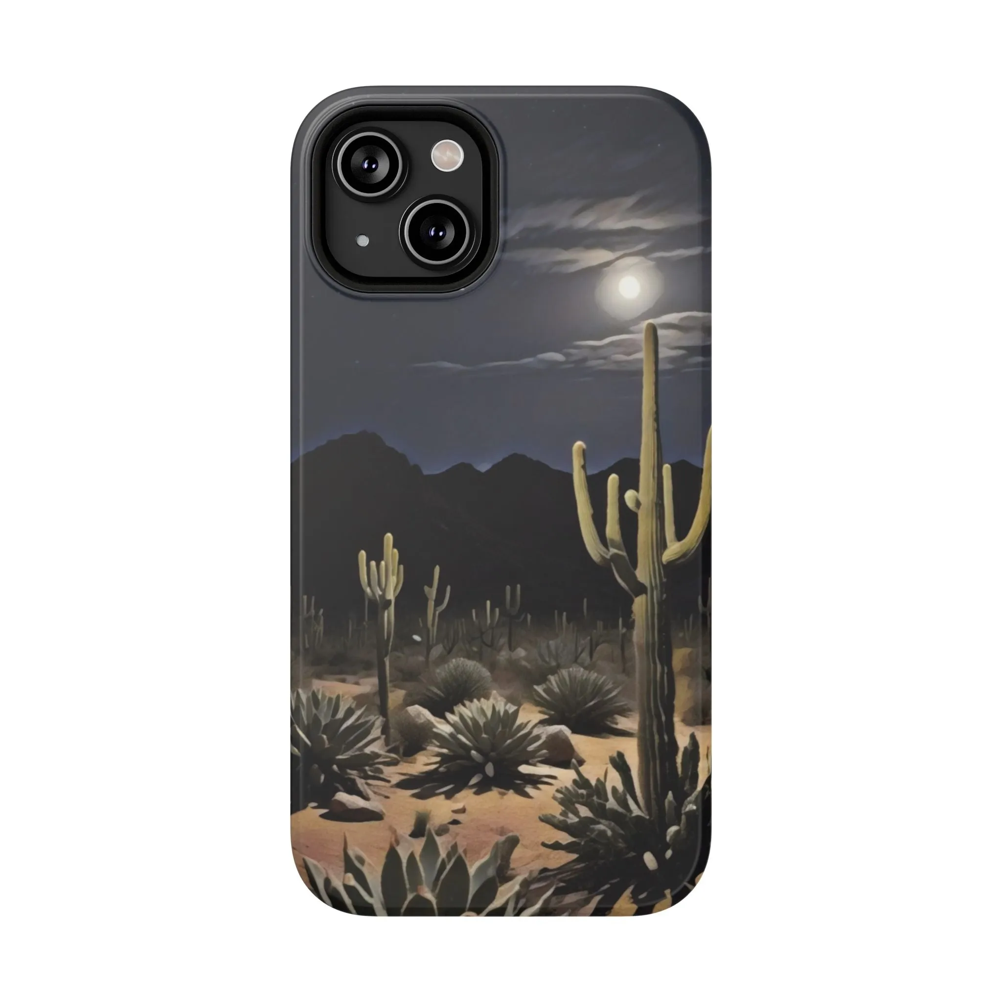 Phone Cases - Midnight Desert Scene Digital Painting