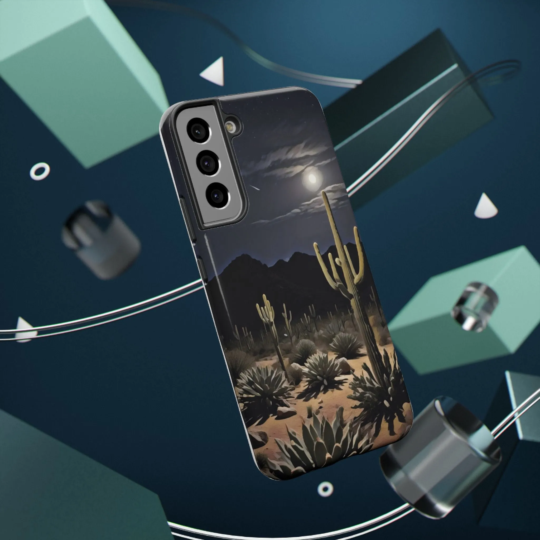 Phone Cases - Midnight Desert Scene Digital Painting
