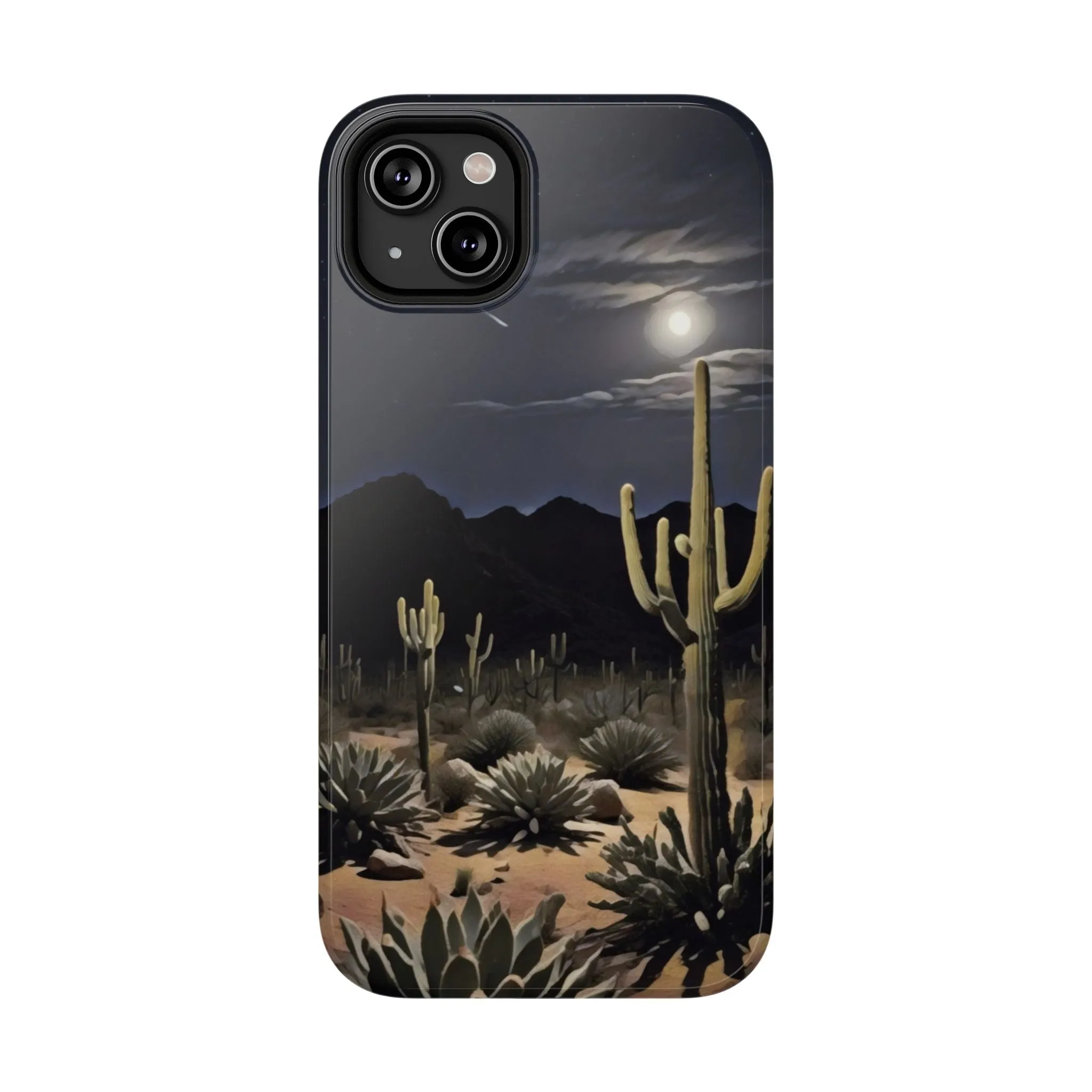 Phone Cases - Midnight Desert Scene Digital Painting