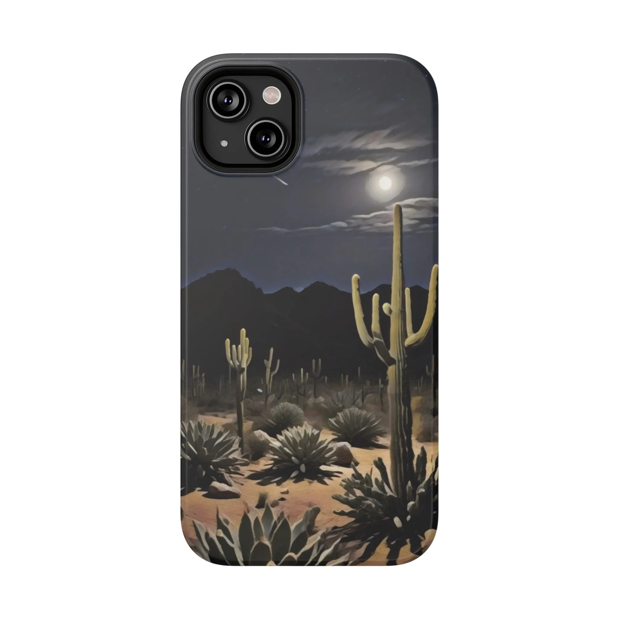 Phone Cases - Midnight Desert Scene Digital Painting