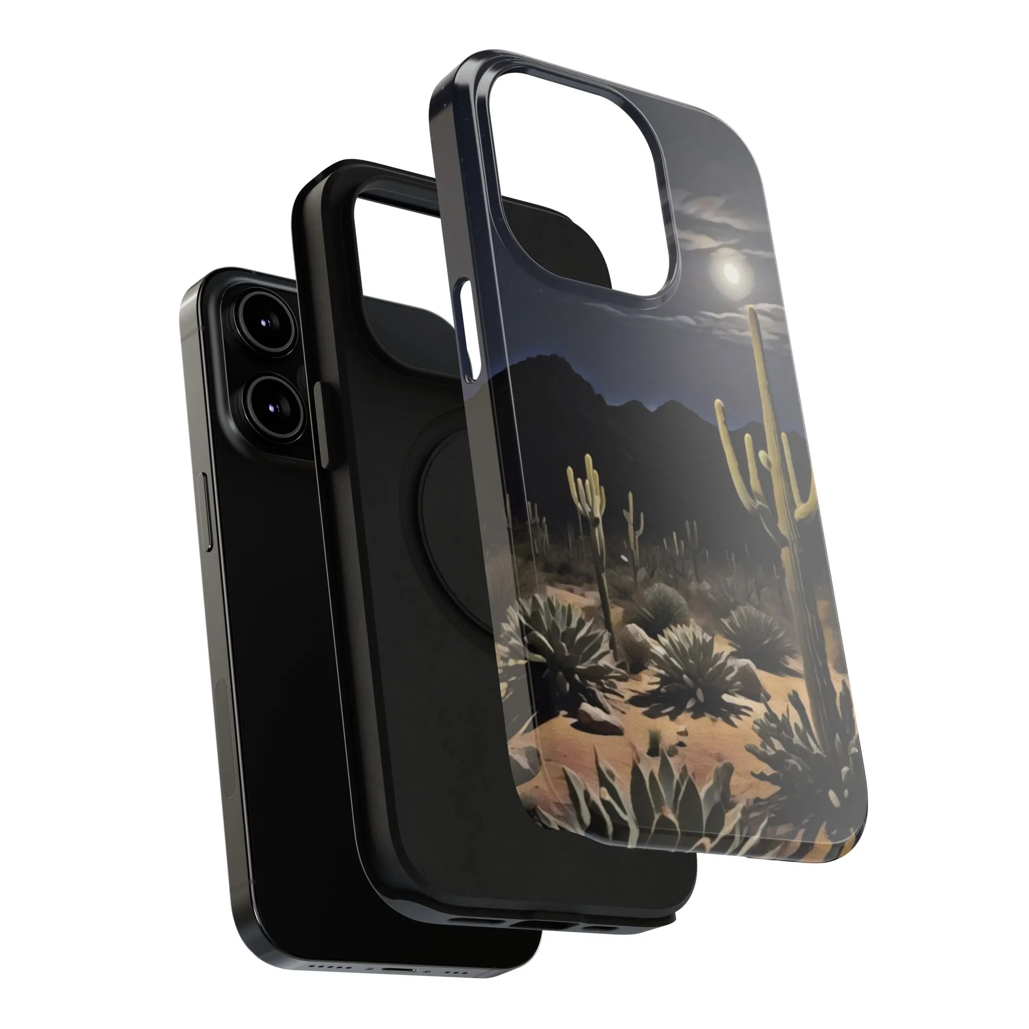 Phone Cases - Midnight Desert Scene Digital Painting