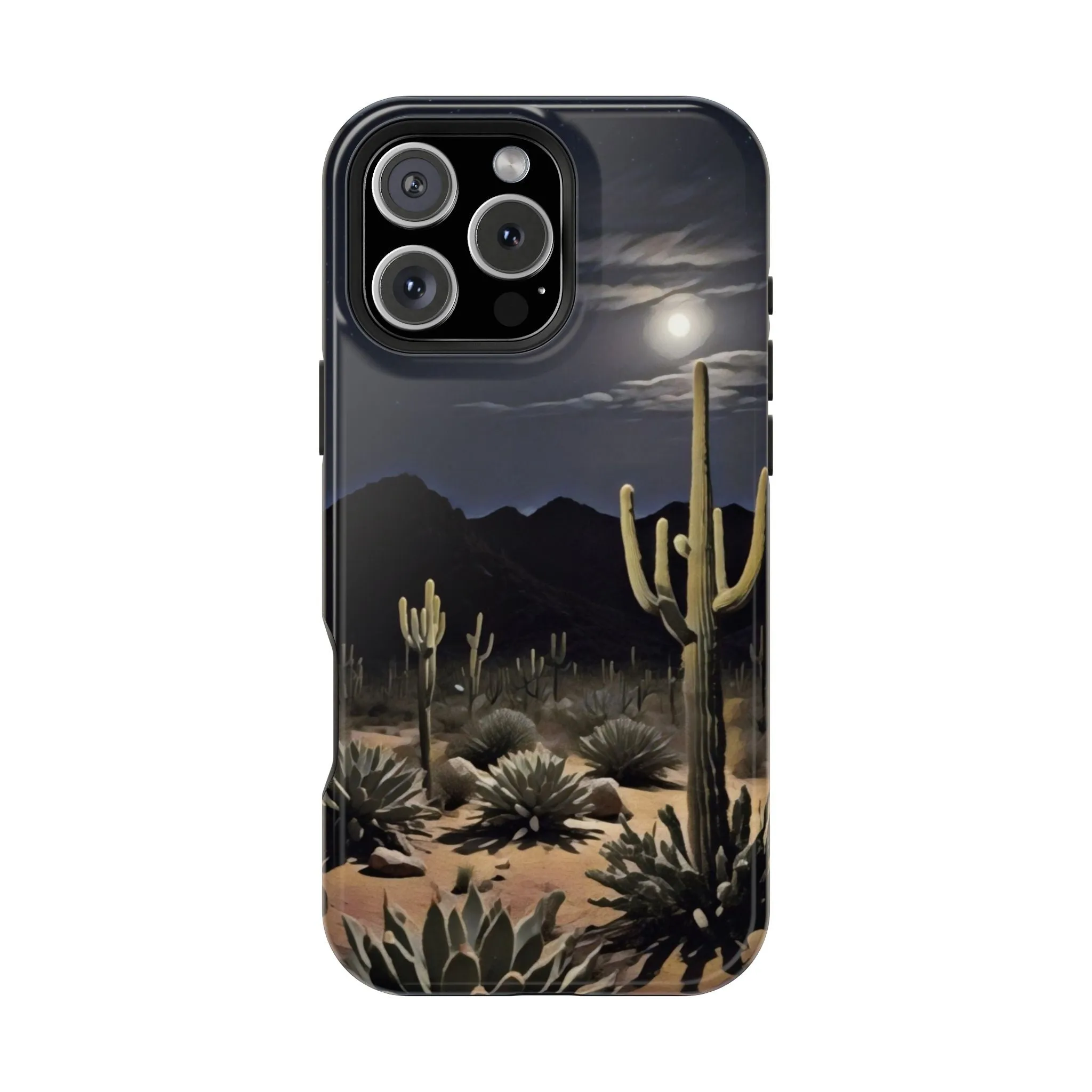Phone Cases - Midnight Desert Scene Digital Painting