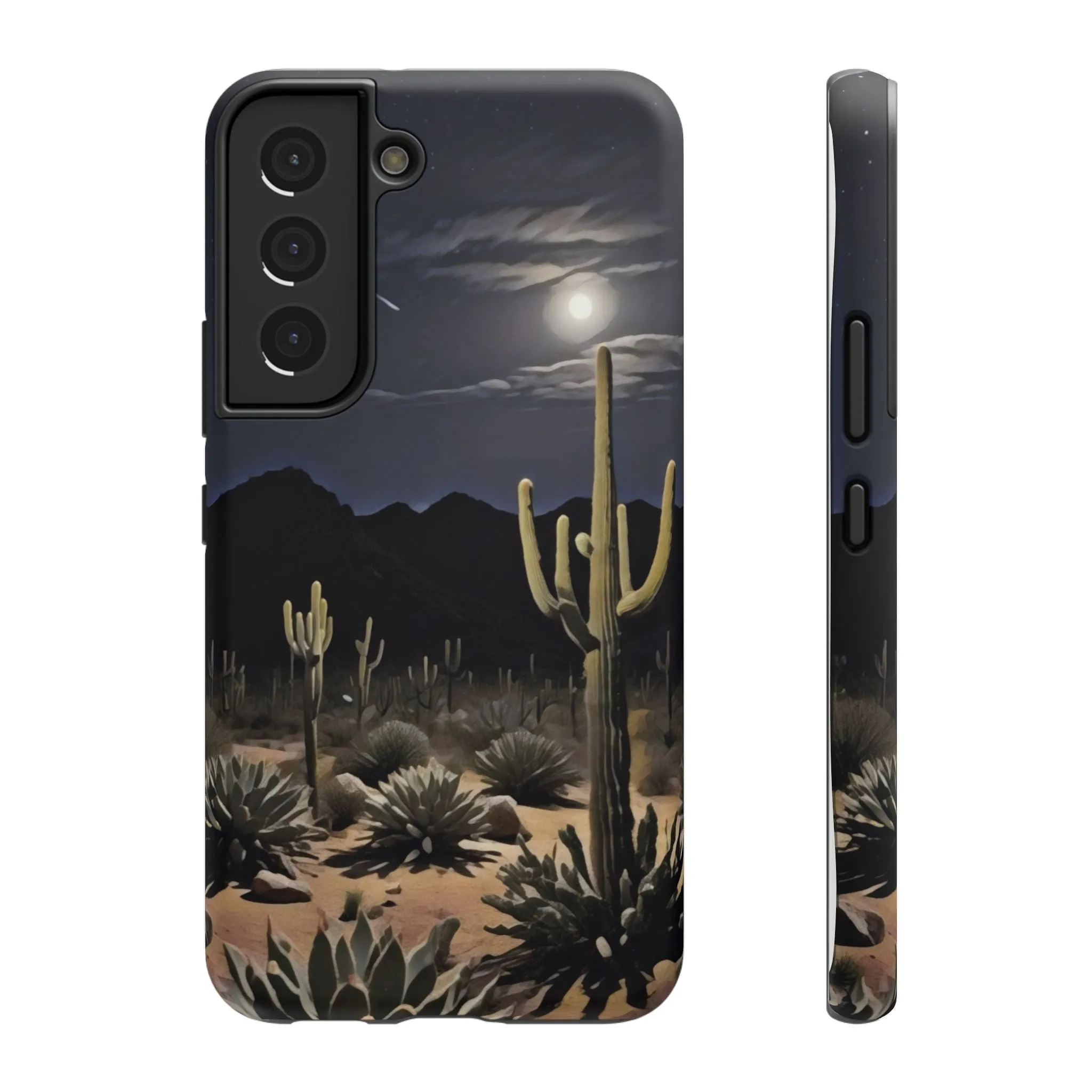 Phone Cases - Midnight Desert Scene Digital Painting