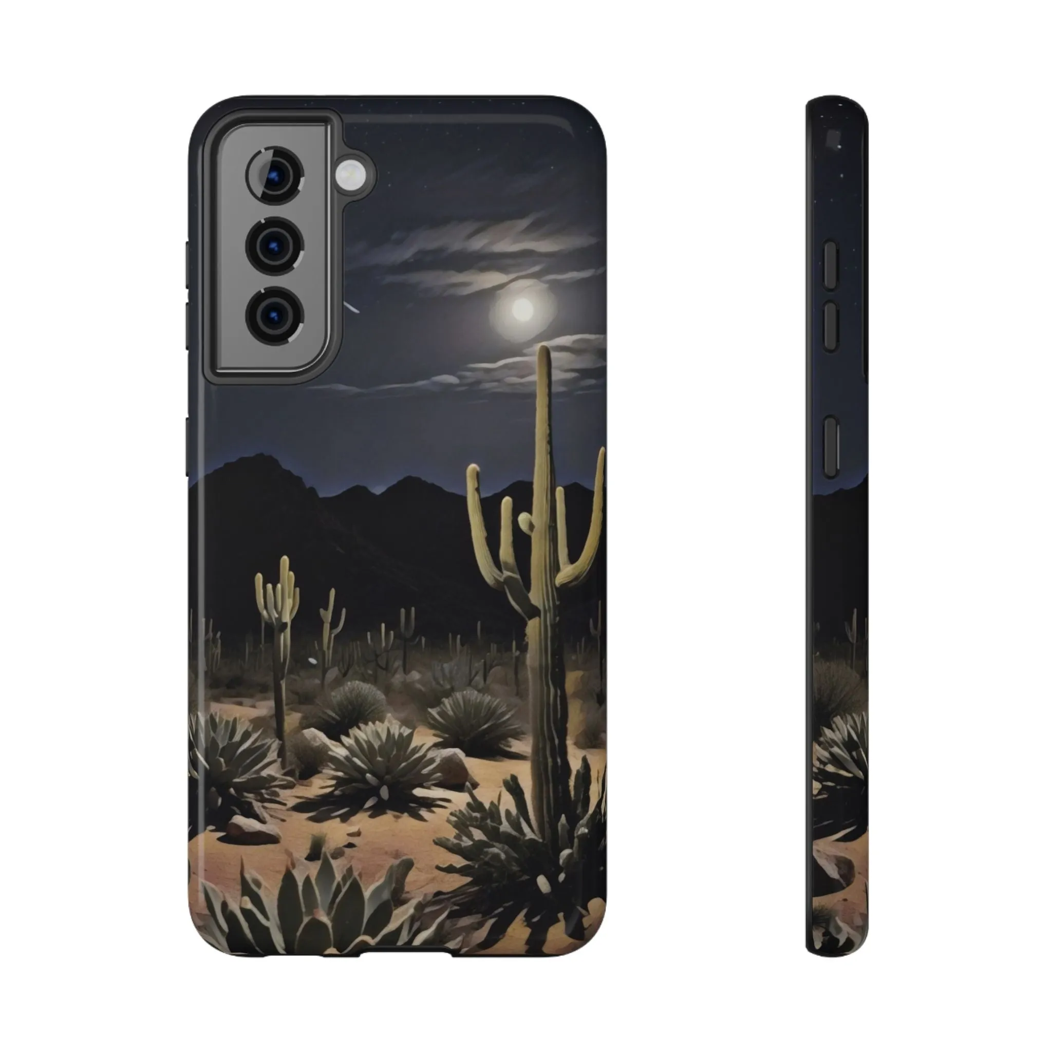 Phone Cases - Midnight Desert Scene Digital Painting