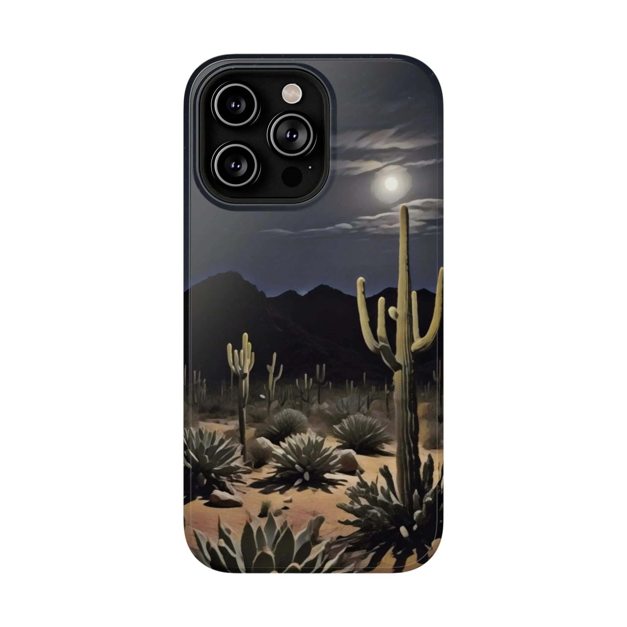 Phone Cases - Midnight Desert Scene Digital Painting