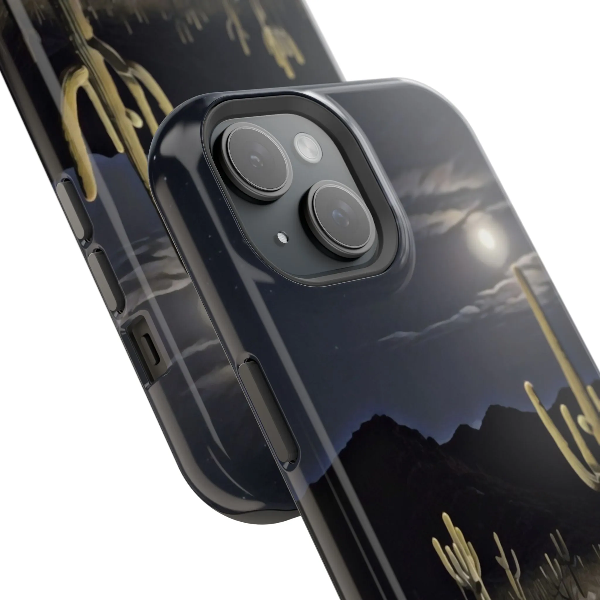 Phone Cases - Midnight Desert Scene Digital Painting