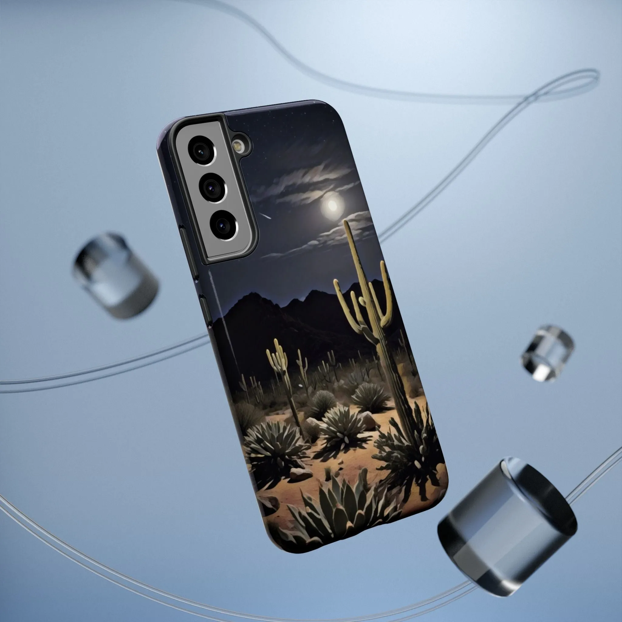 Phone Cases - Midnight Desert Scene Digital Painting