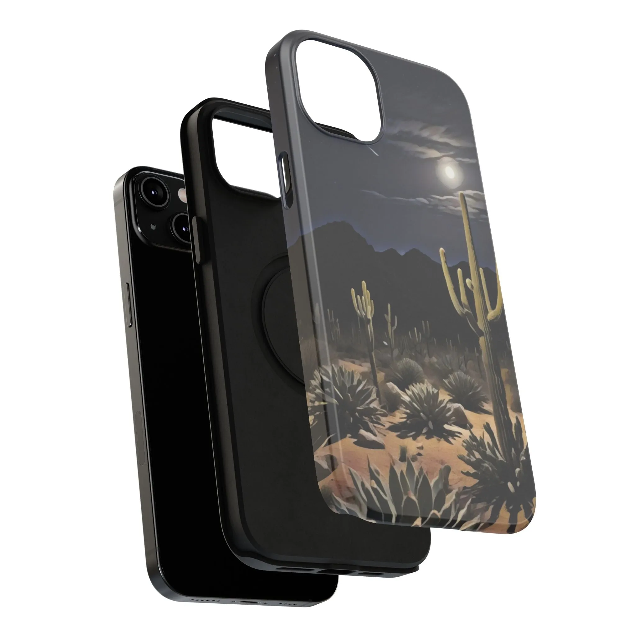 Phone Cases - Midnight Desert Scene Digital Painting