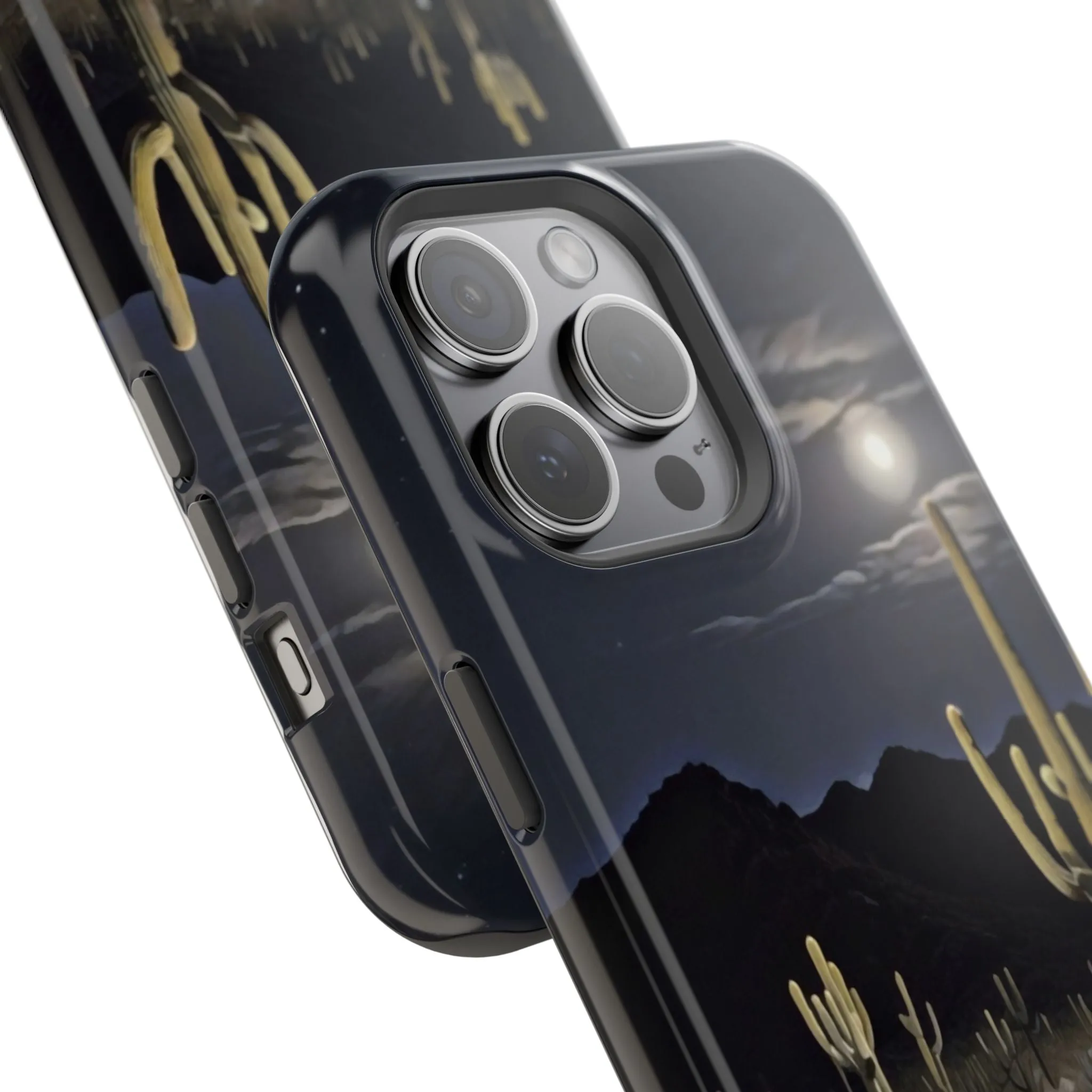 Phone Cases - Midnight Desert Scene Digital Painting