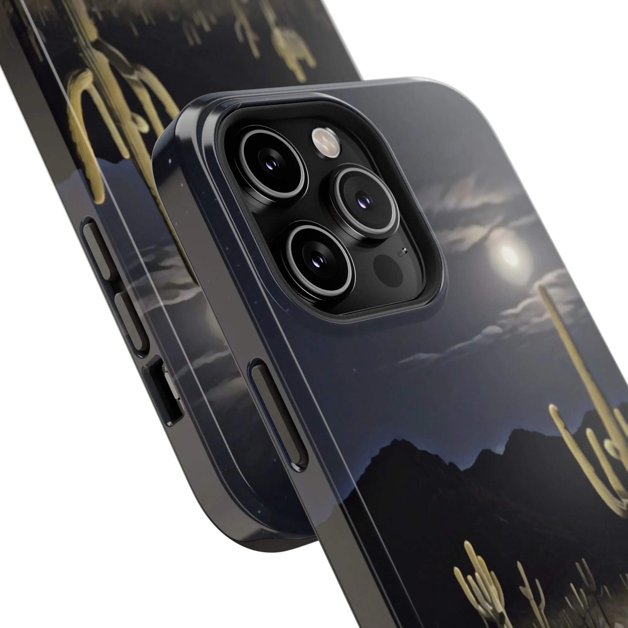 Phone Cases - Midnight Desert Scene Digital Painting