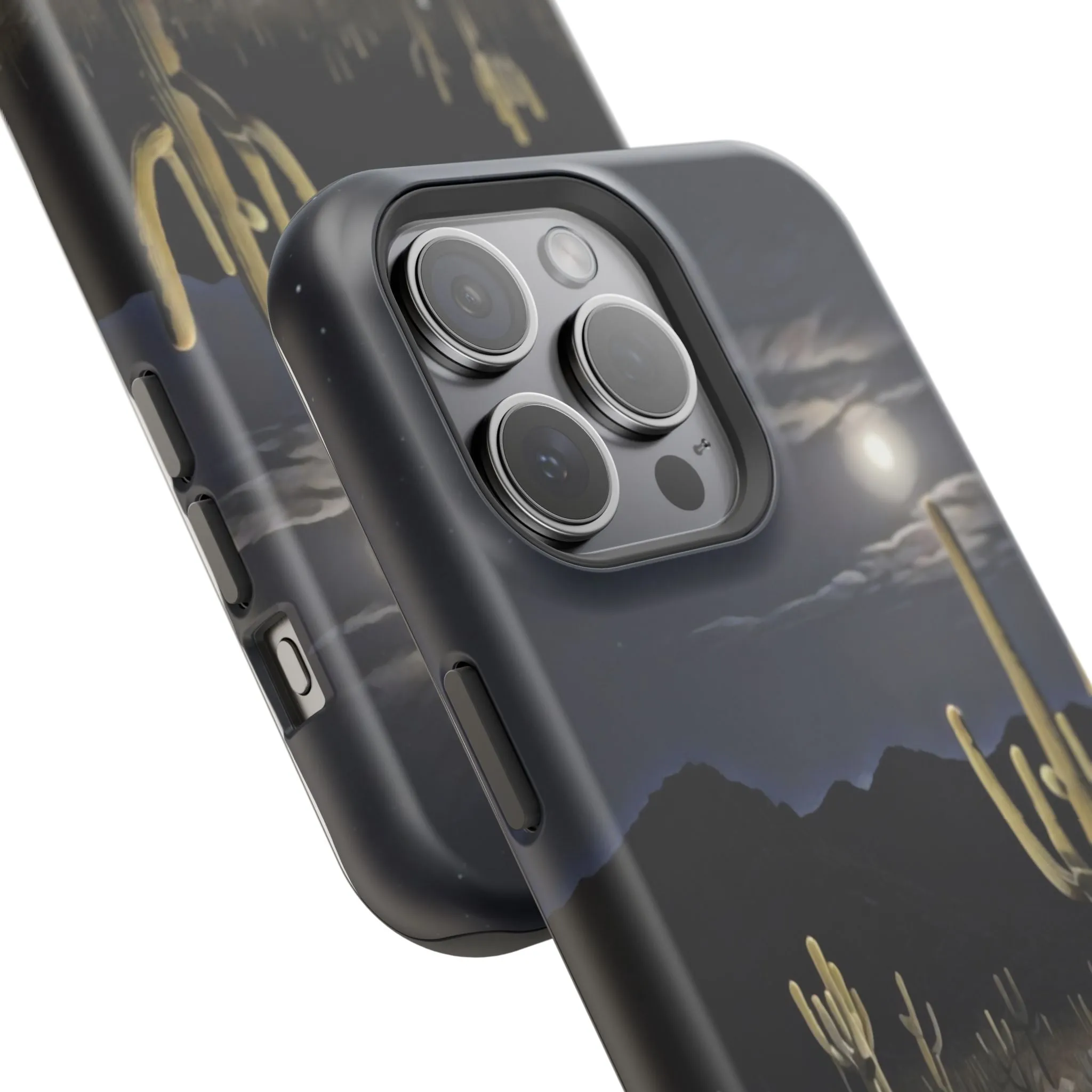 Phone Cases - Midnight Desert Scene Digital Painting