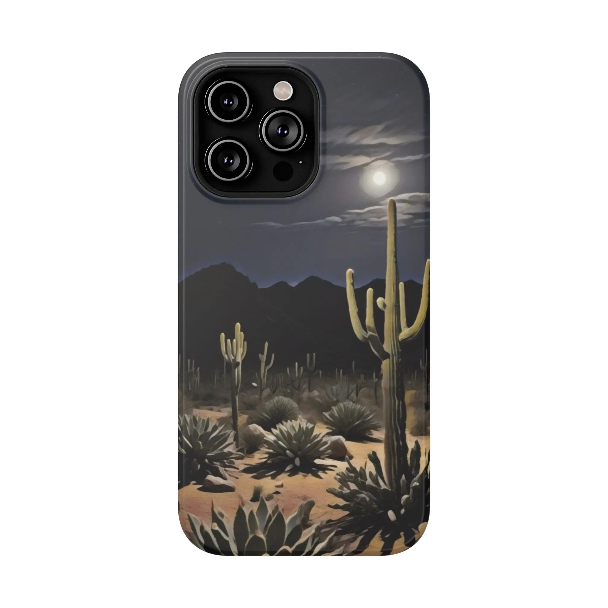 Phone Cases - Midnight Desert Scene Digital Painting