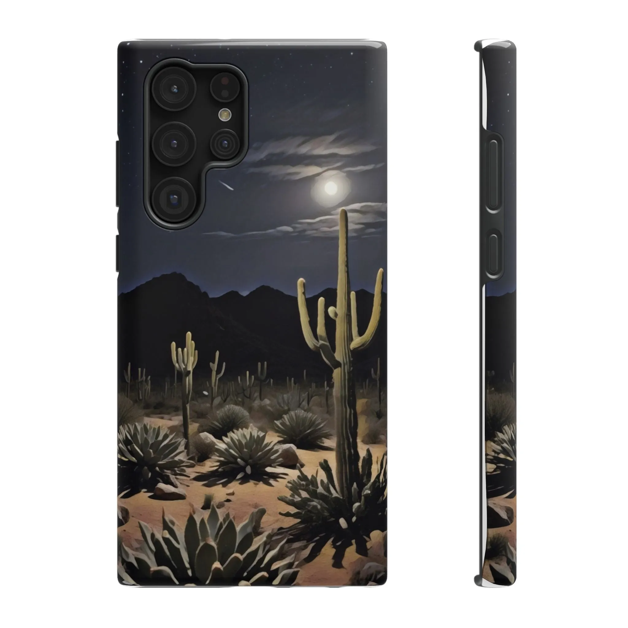Phone Cases - Midnight Desert Scene Digital Painting