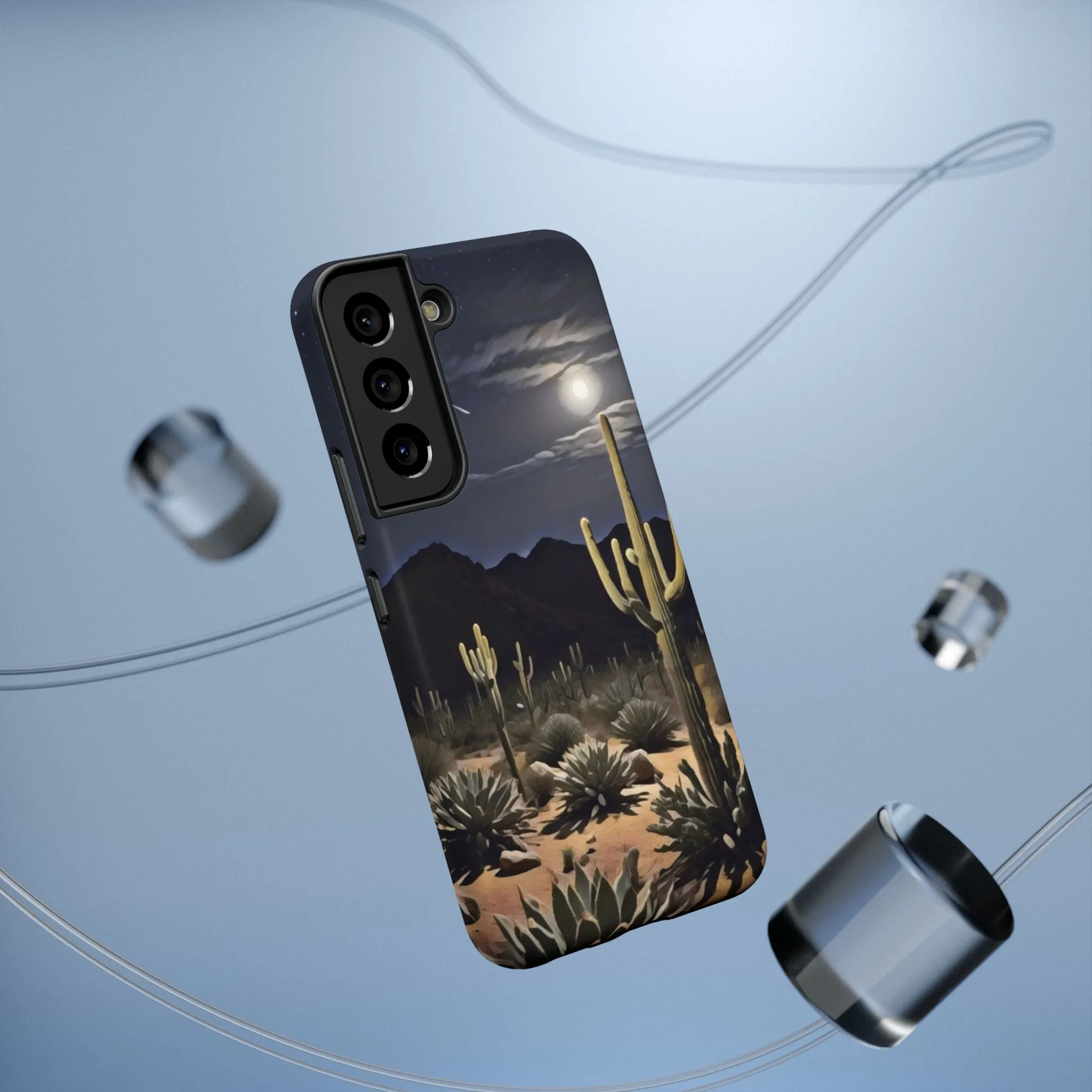 Phone Cases - Midnight Desert Scene Digital Painting