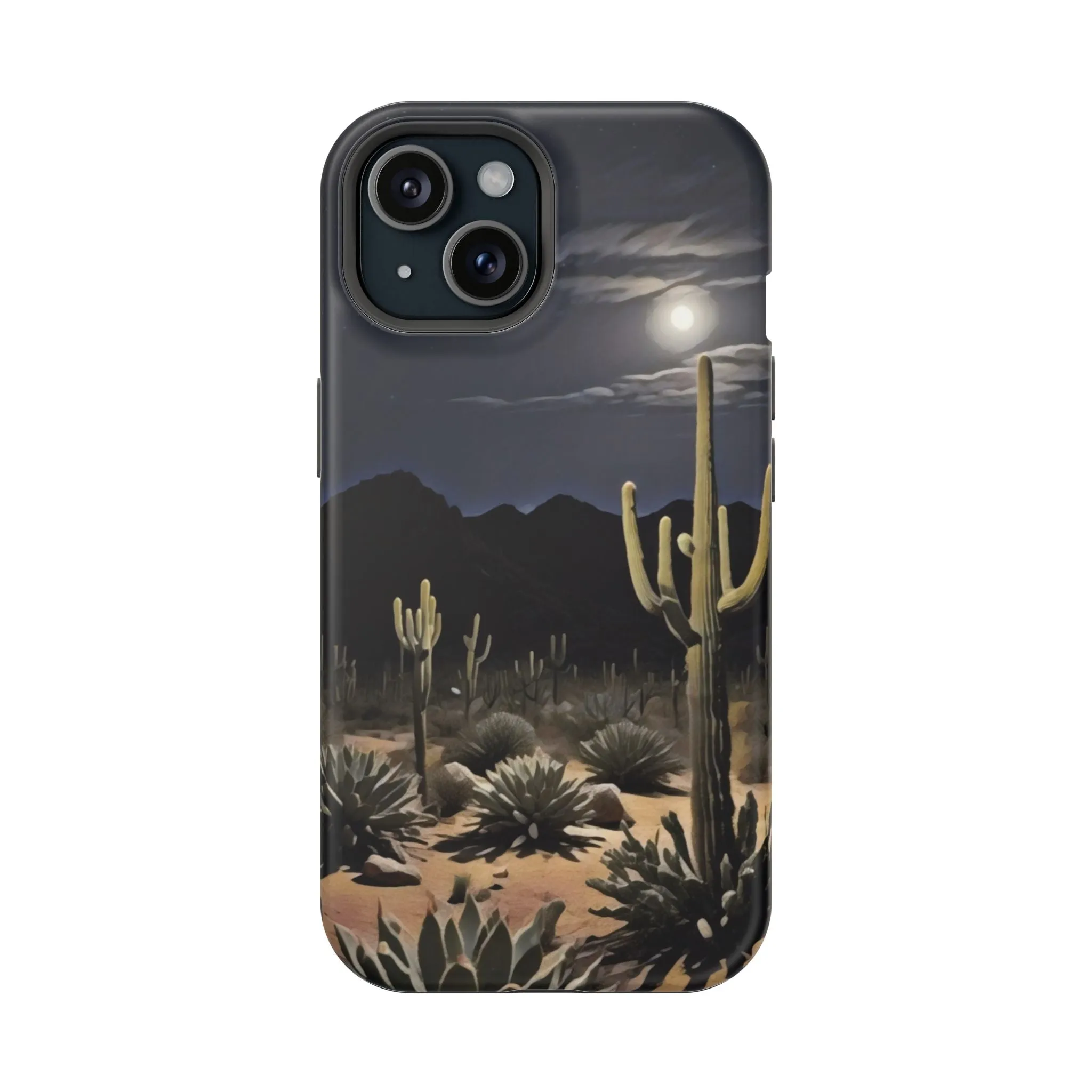 Phone Cases - Midnight Desert Scene Digital Painting