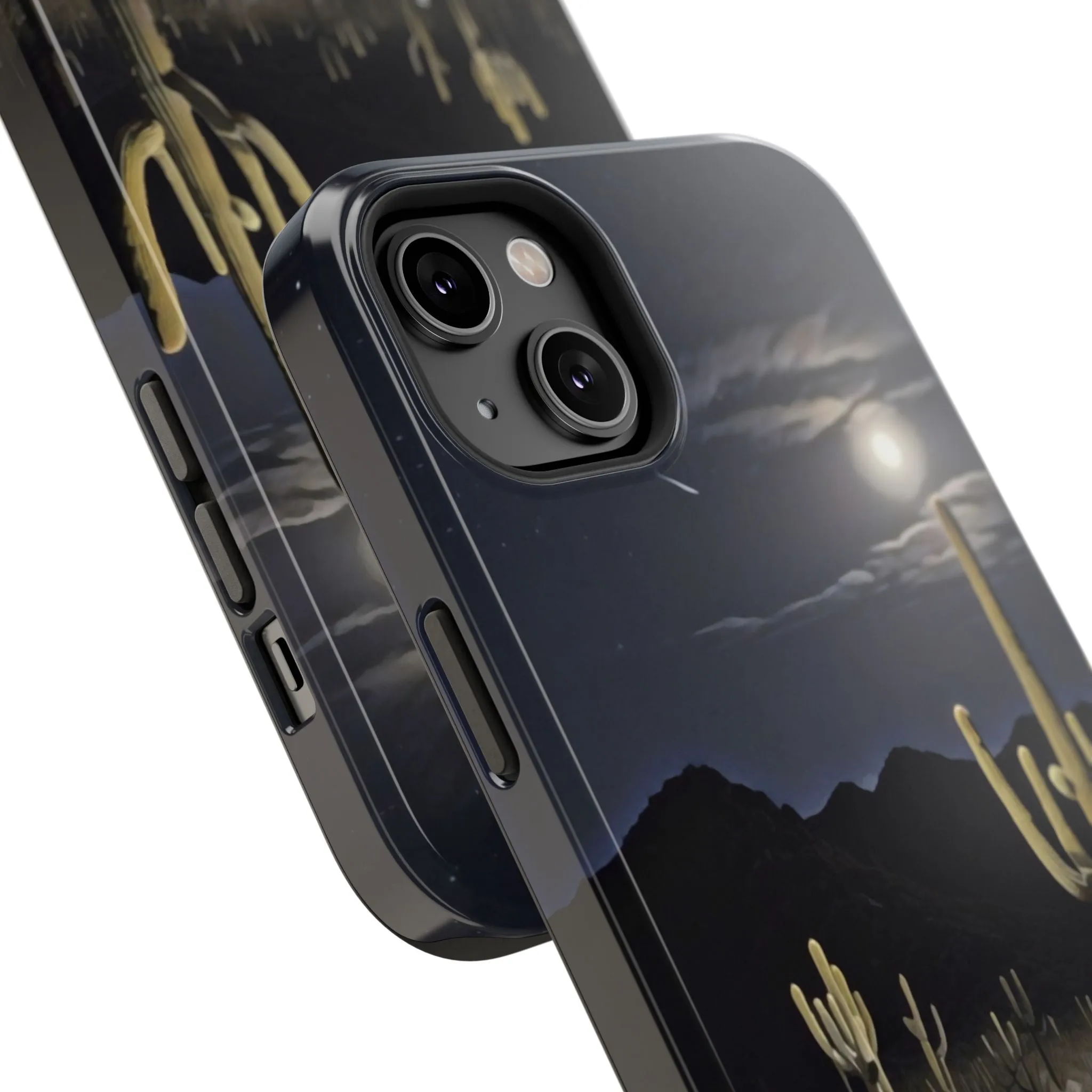 Phone Cases - Midnight Desert Scene Digital Painting