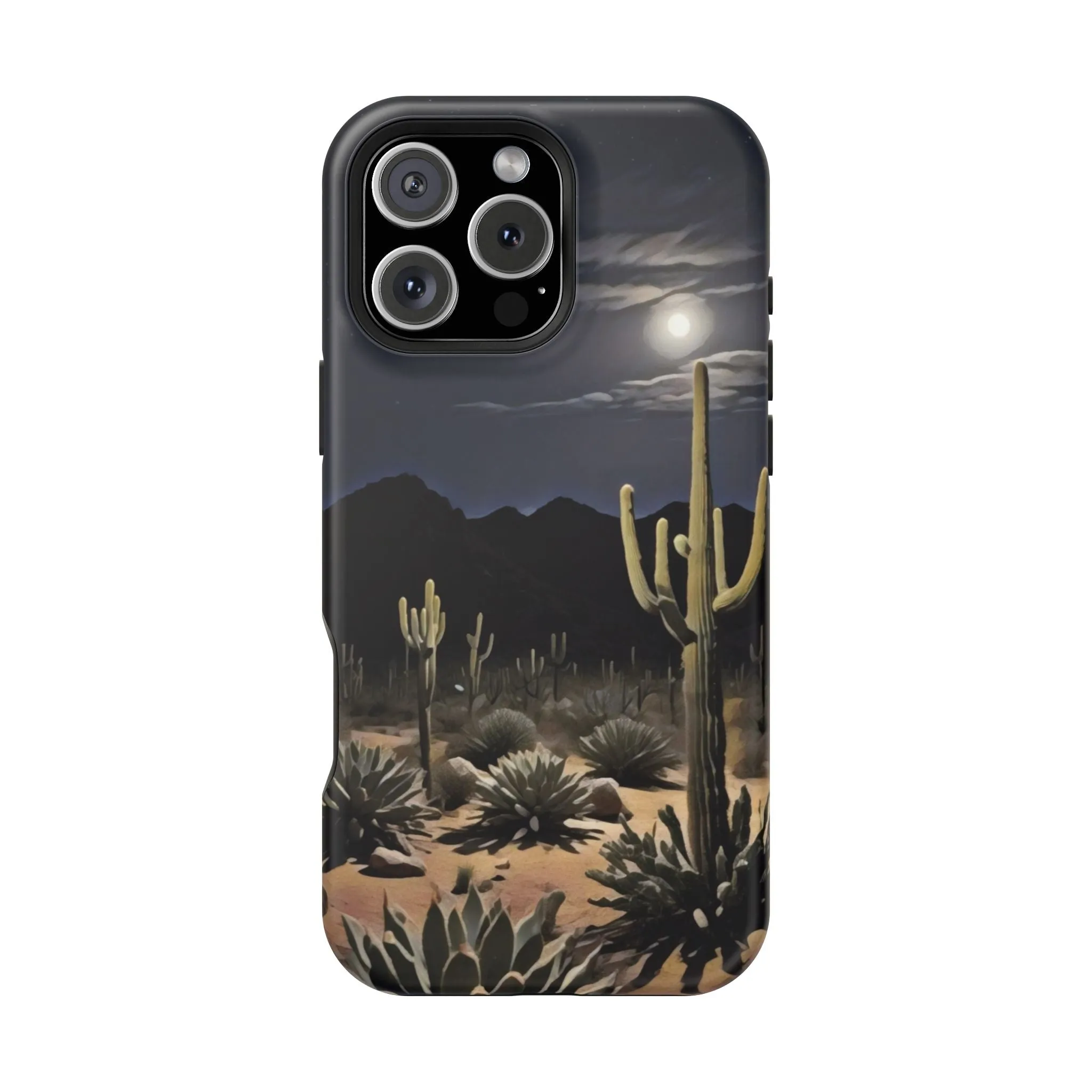 Phone Cases - Midnight Desert Scene Digital Painting
