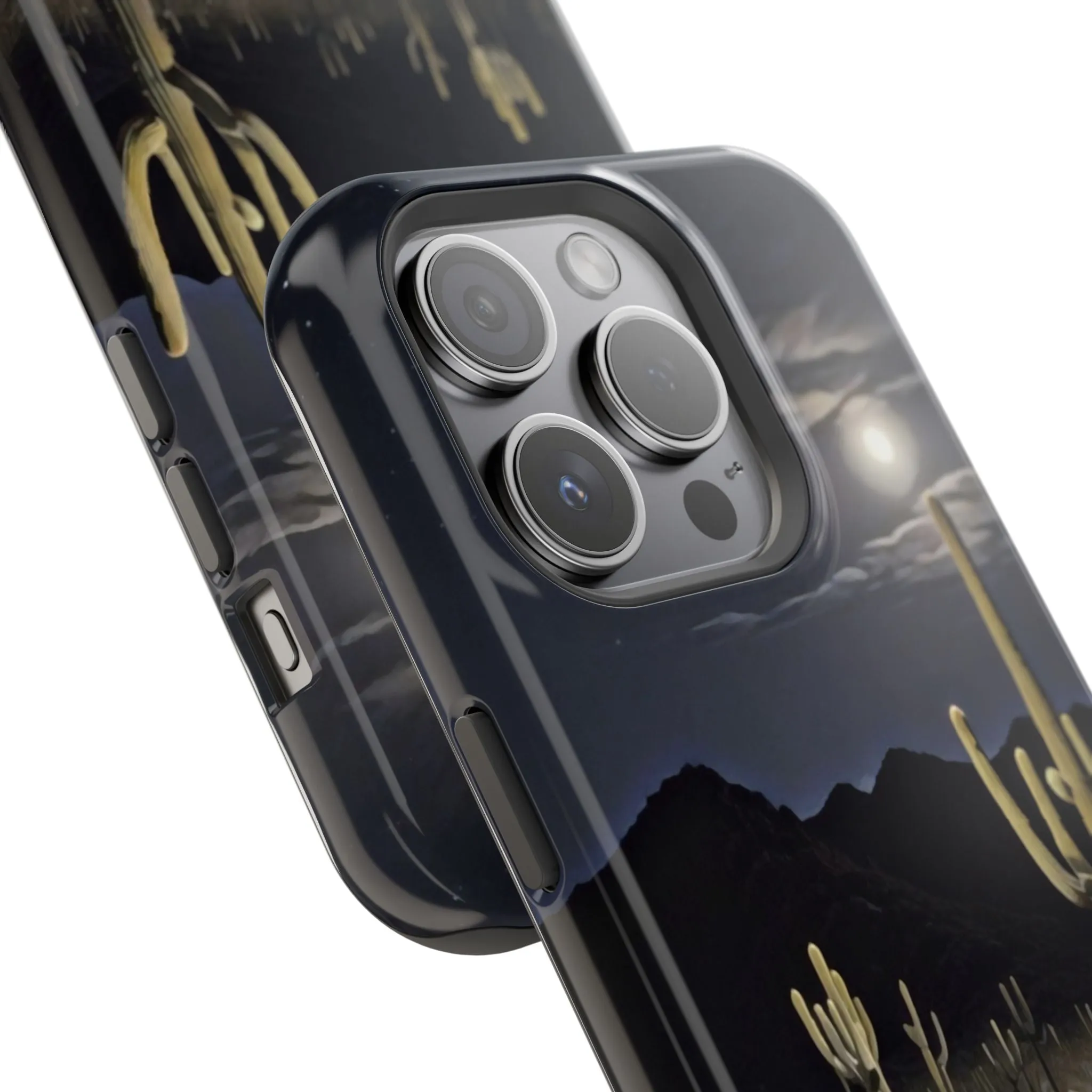 Phone Cases - Midnight Desert Scene Digital Painting