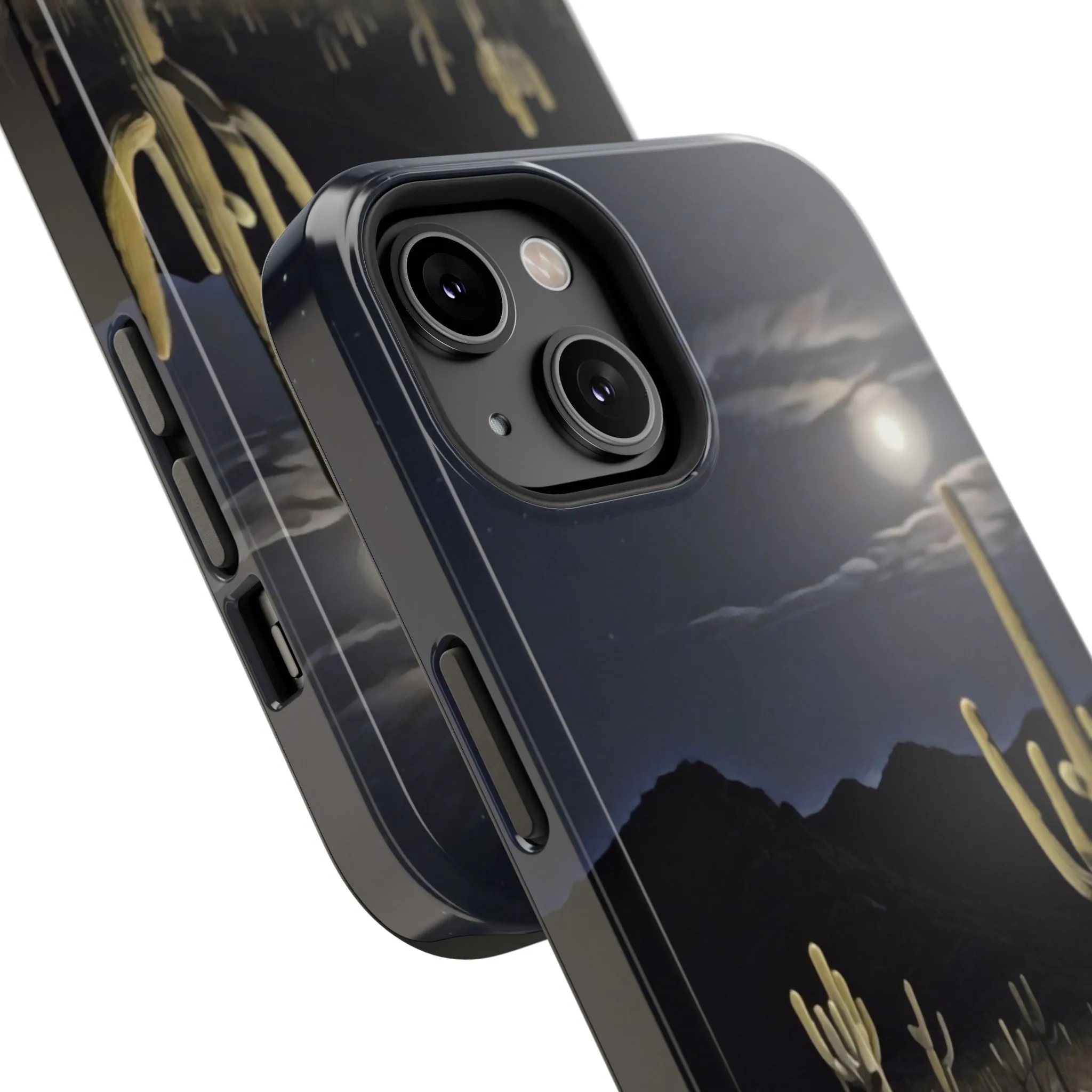 Phone Cases - Midnight Desert Scene Digital Painting