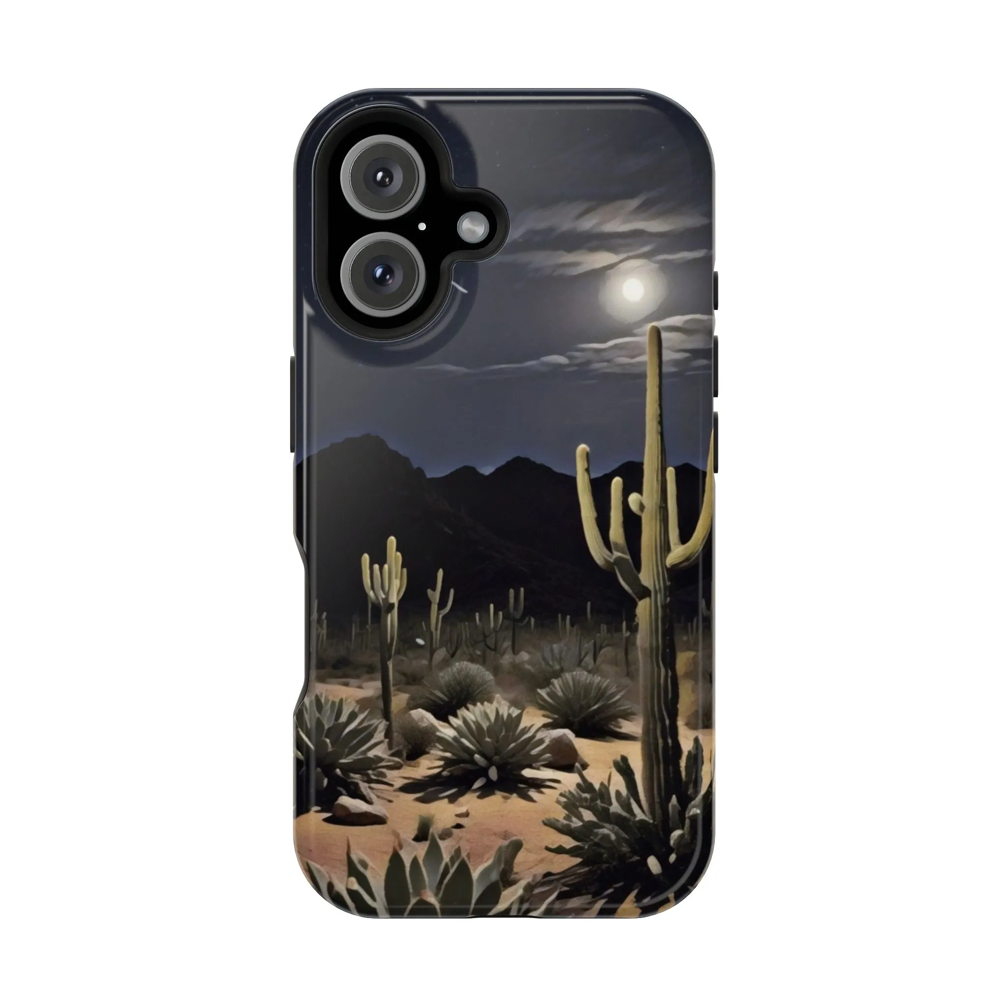 Phone Cases - Midnight Desert Scene Digital Painting