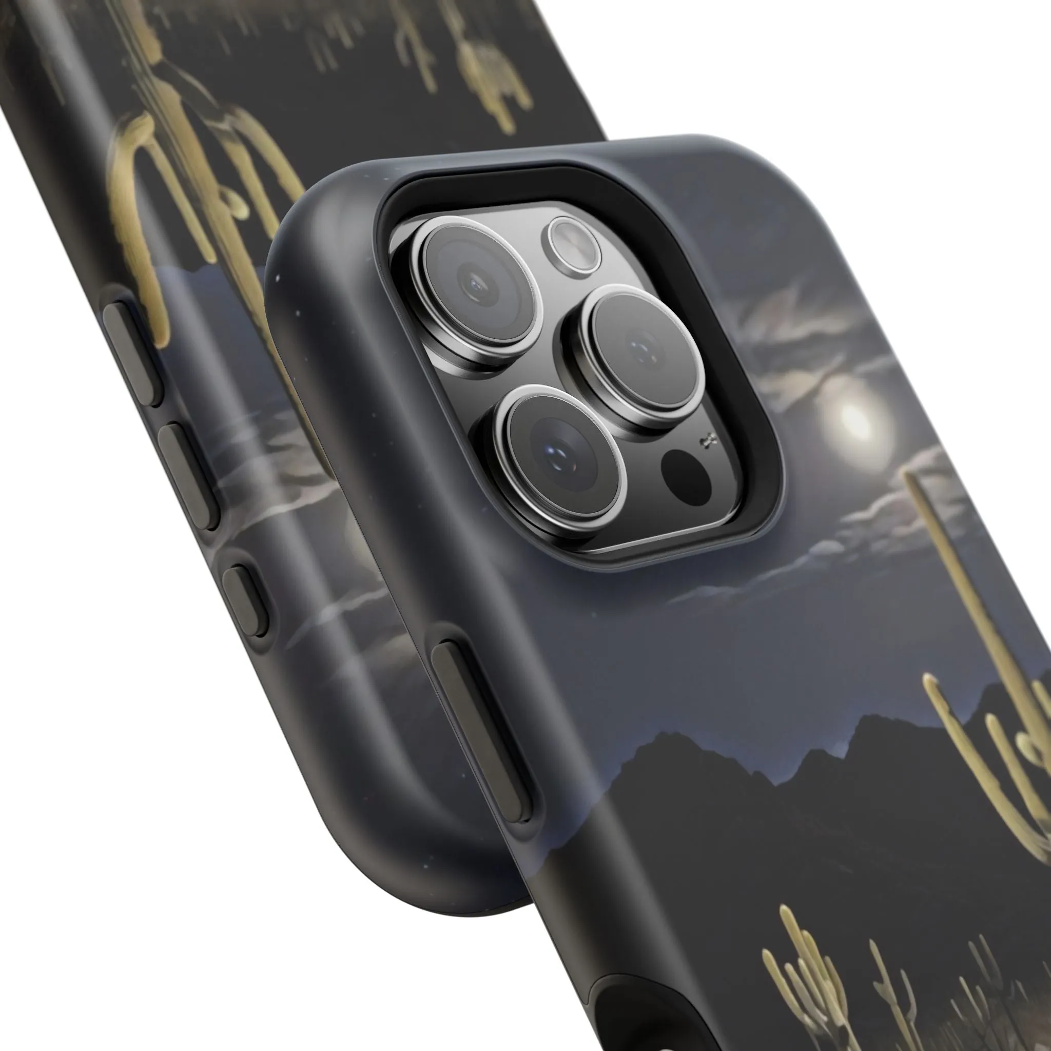 Phone Cases - Midnight Desert Scene Digital Painting