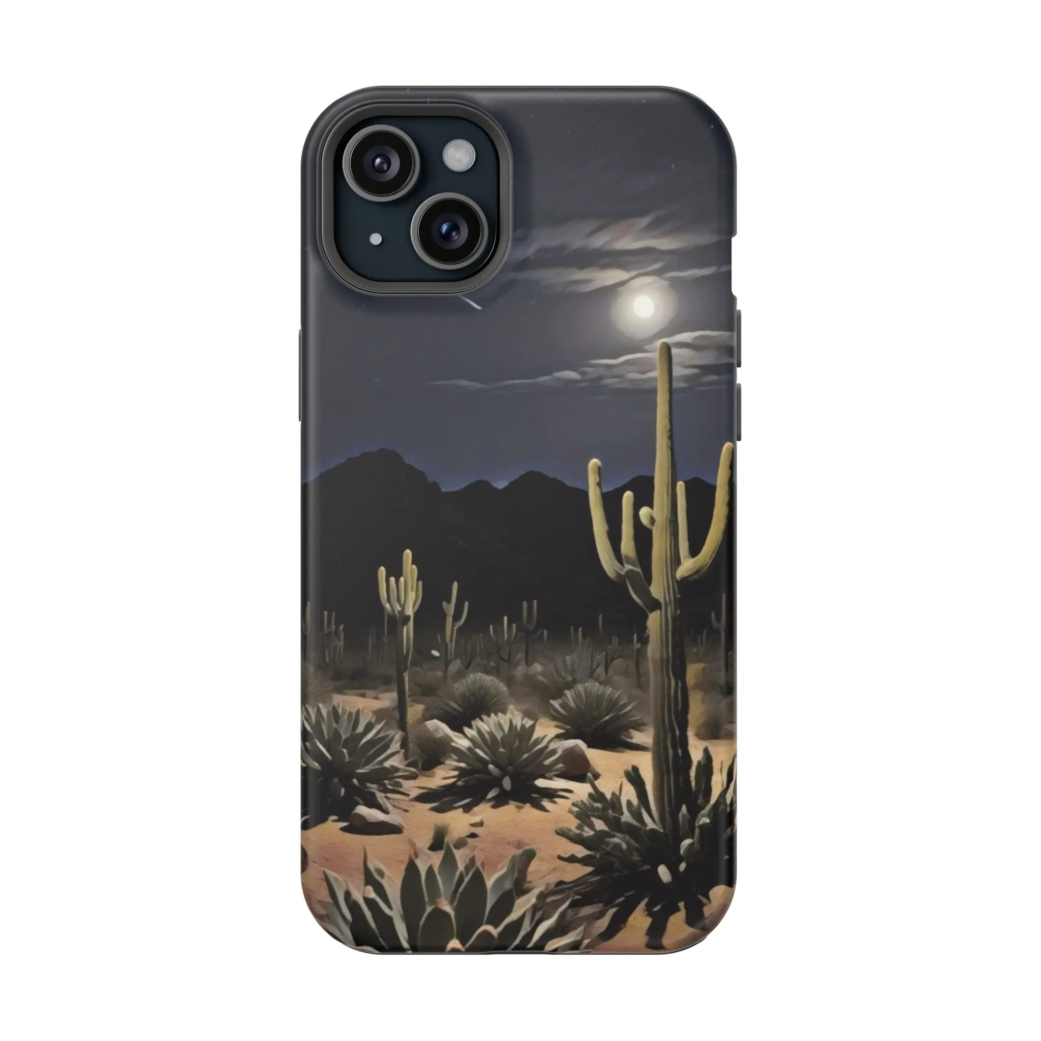Phone Cases - Midnight Desert Scene Digital Painting