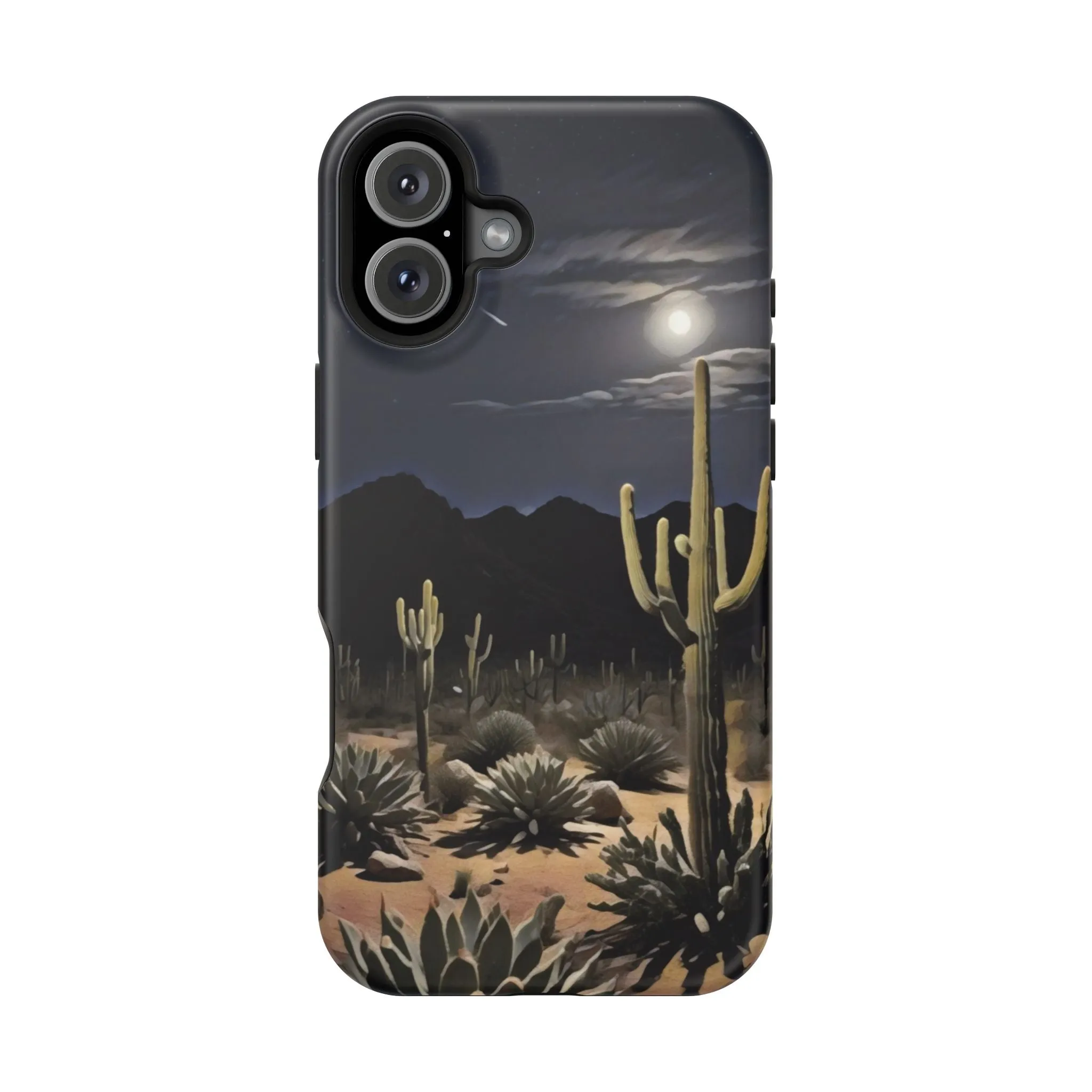 Phone Cases - Midnight Desert Scene Digital Painting