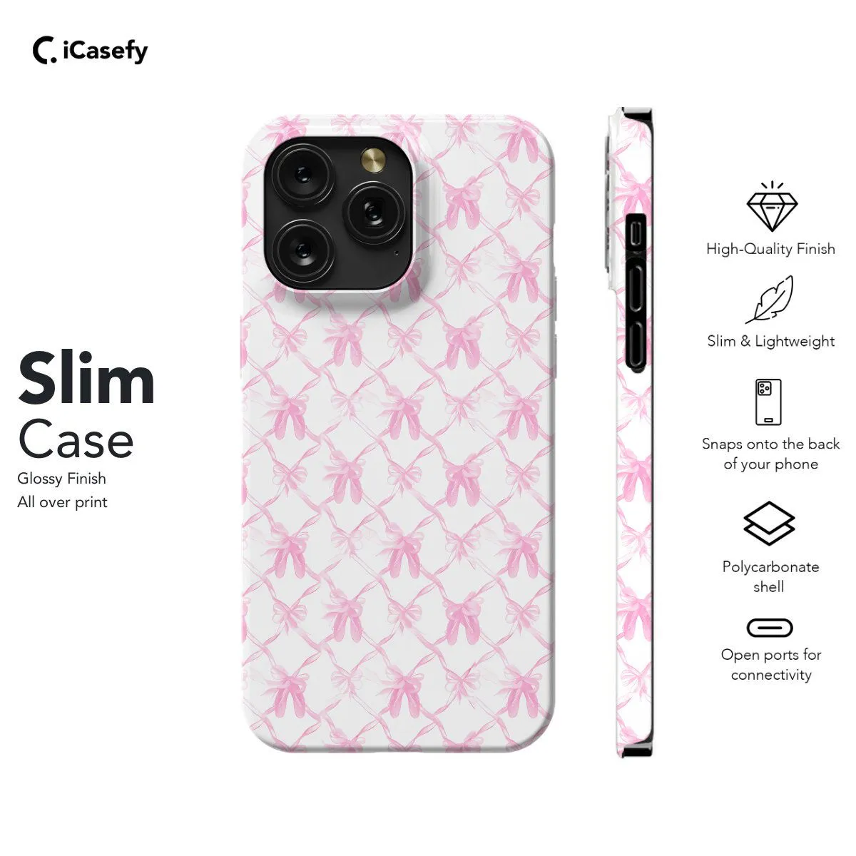Pink Coquette Bow Phone Case iPhone Samsung Pixel & More