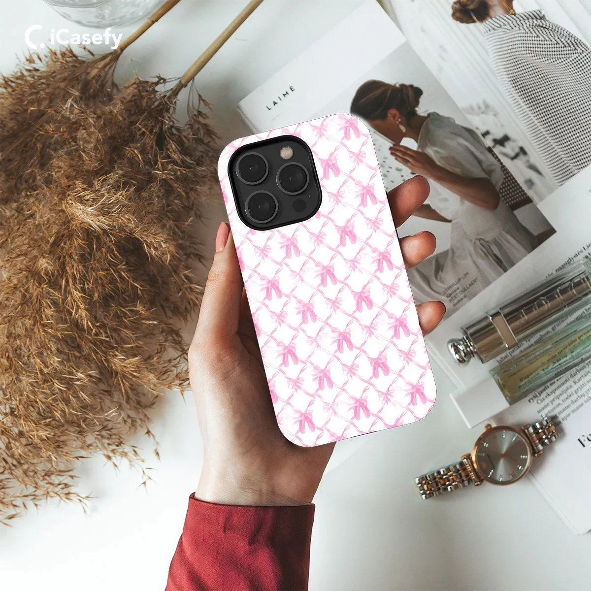 Pink Coquette Bow Phone Case iPhone Samsung Pixel & More