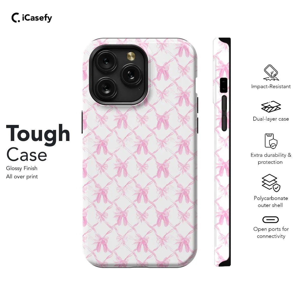 Pink Coquette Bow Phone Case iPhone Samsung Pixel & More