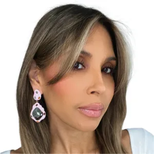 Pink Sapphire Gemstone Sterling Silver Earring