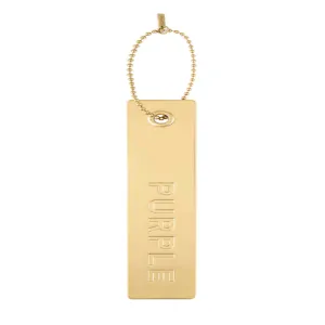 Purple Metal Hang Tag - Gold