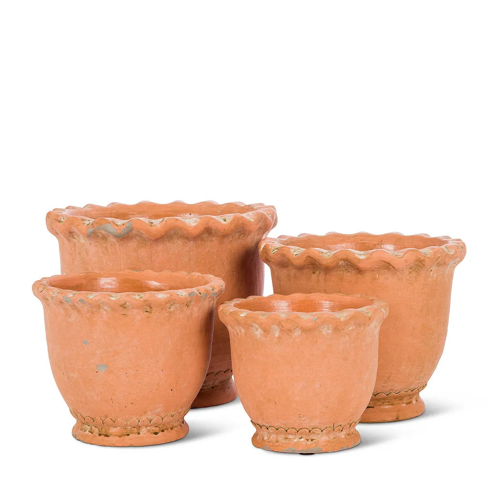 Round Ruffled Planter - Small 5"H