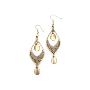 Sachi Desert Arches Collection Earrings - Tan Marquise Drop