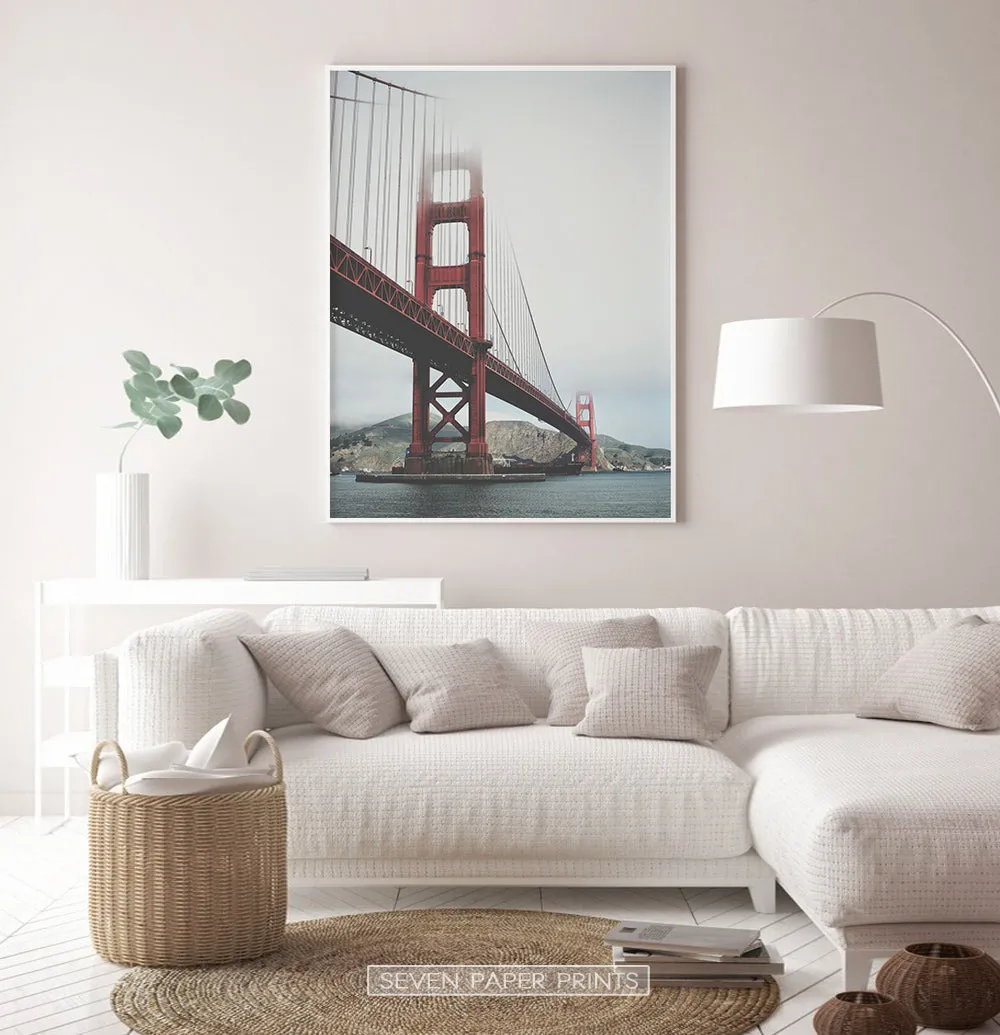 San-Francisco Golden Gate Water Level Poster Natural Colors