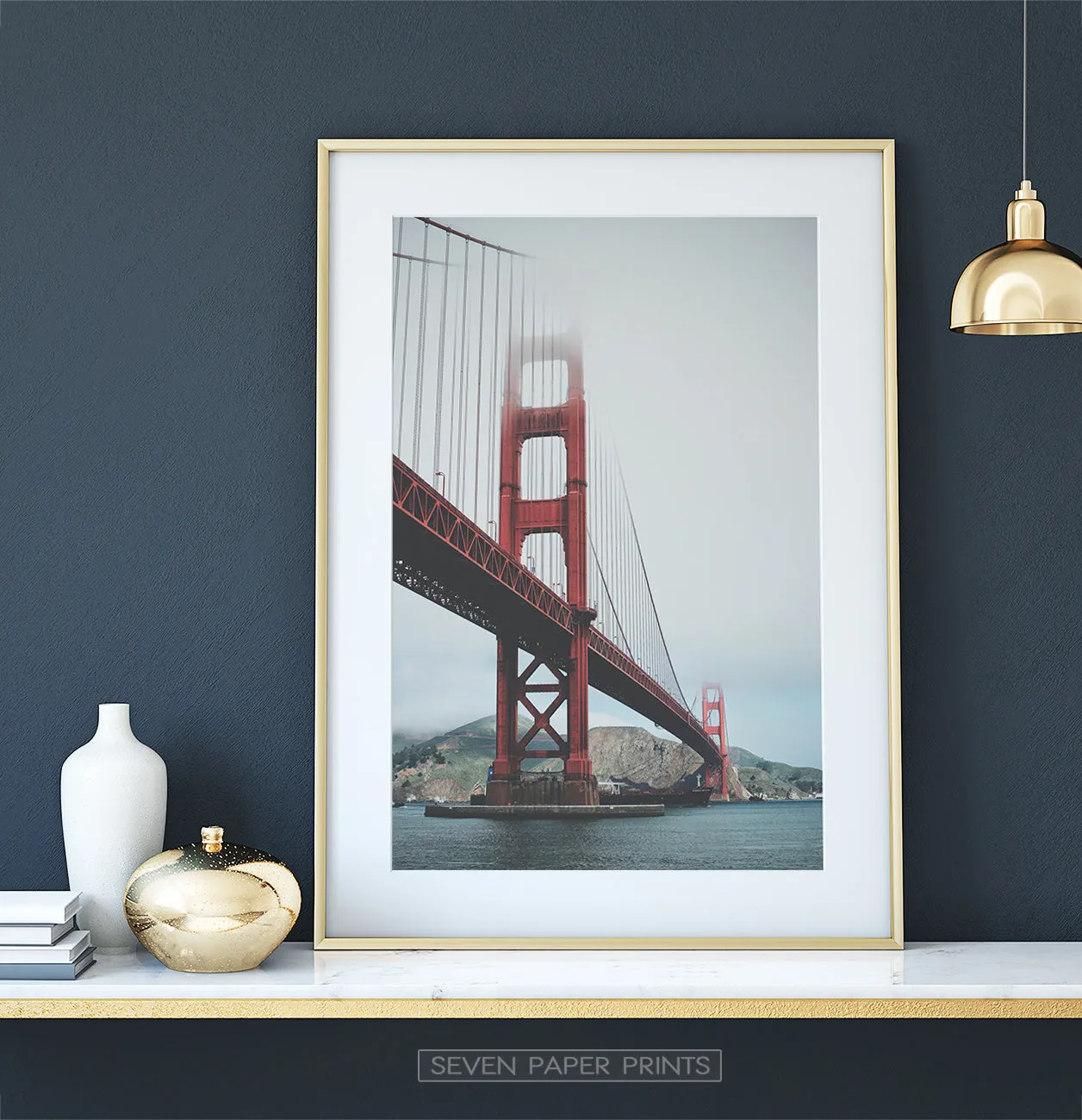 San-Francisco Golden Gate Water Level Poster Natural Colors